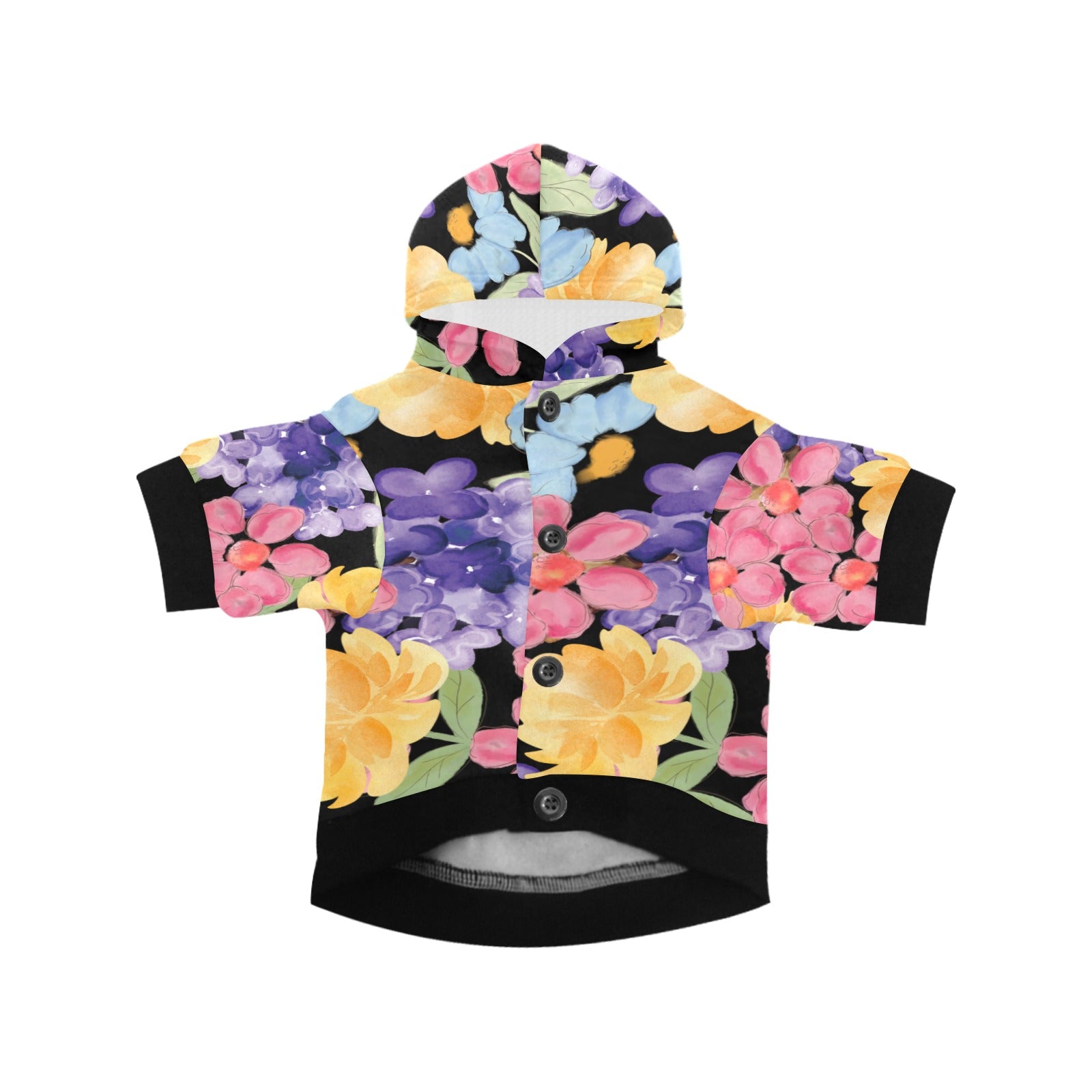 Hawaiian Flowers All Over Print Pet Dog Hoodie