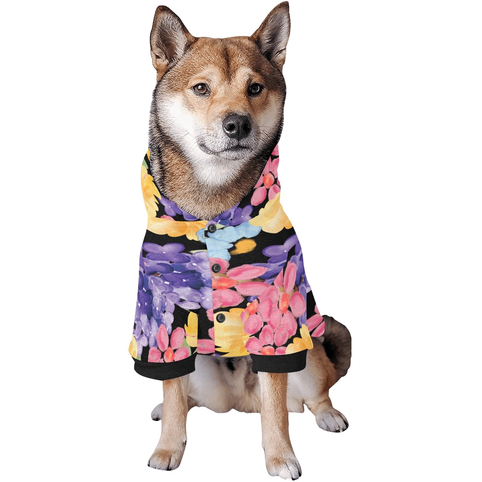 Hawaiian Flowers All Over Print Pet Dog Hoodie