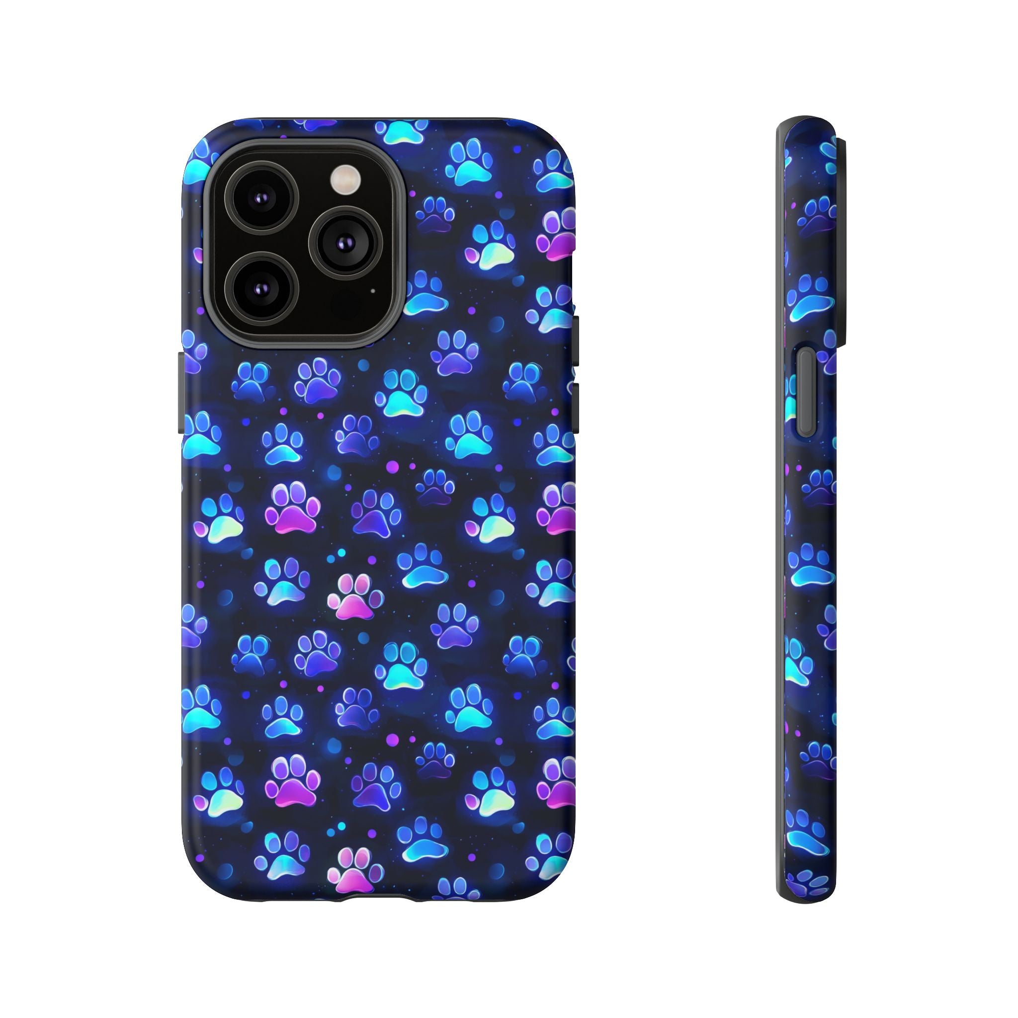 Neon Paw Print Phone Case | Tough Case