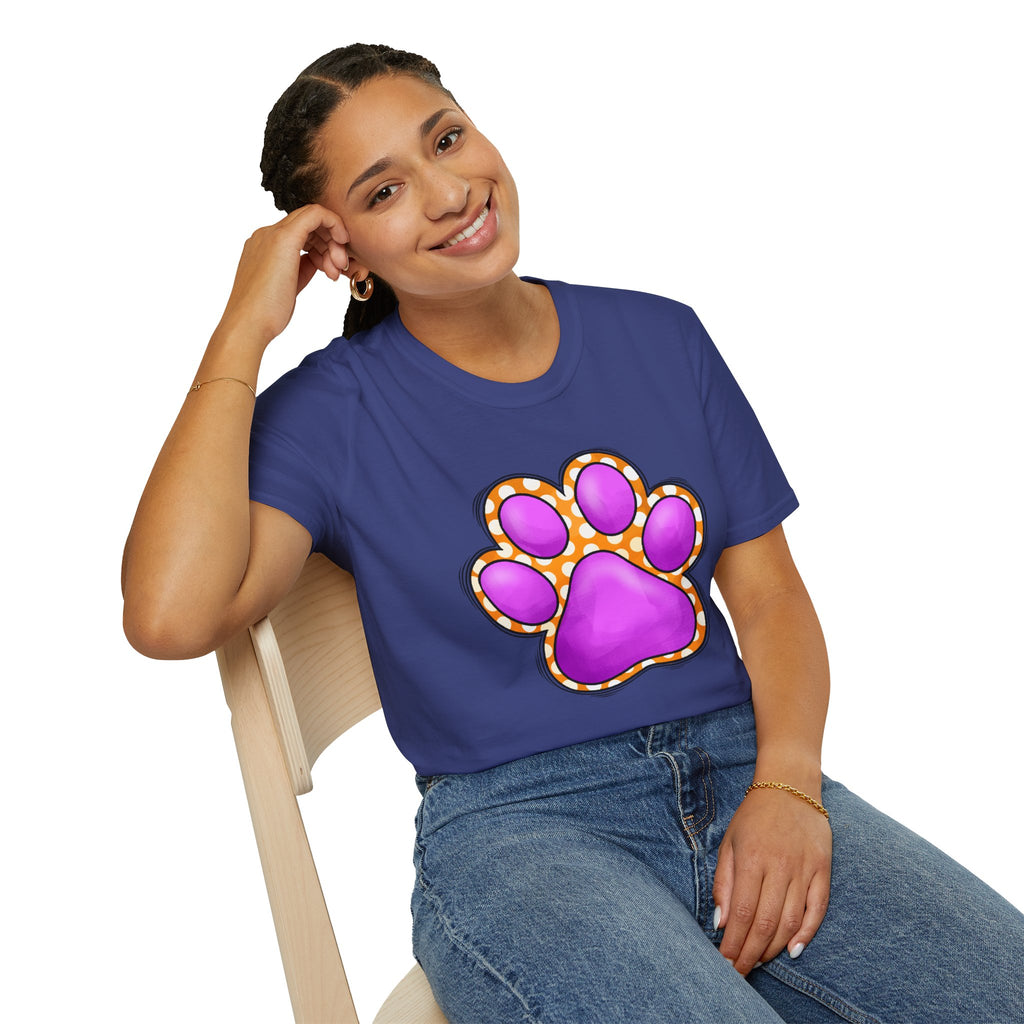 Pink Paw Print T-Shirt | Cute Animal Paw Graphic Tee