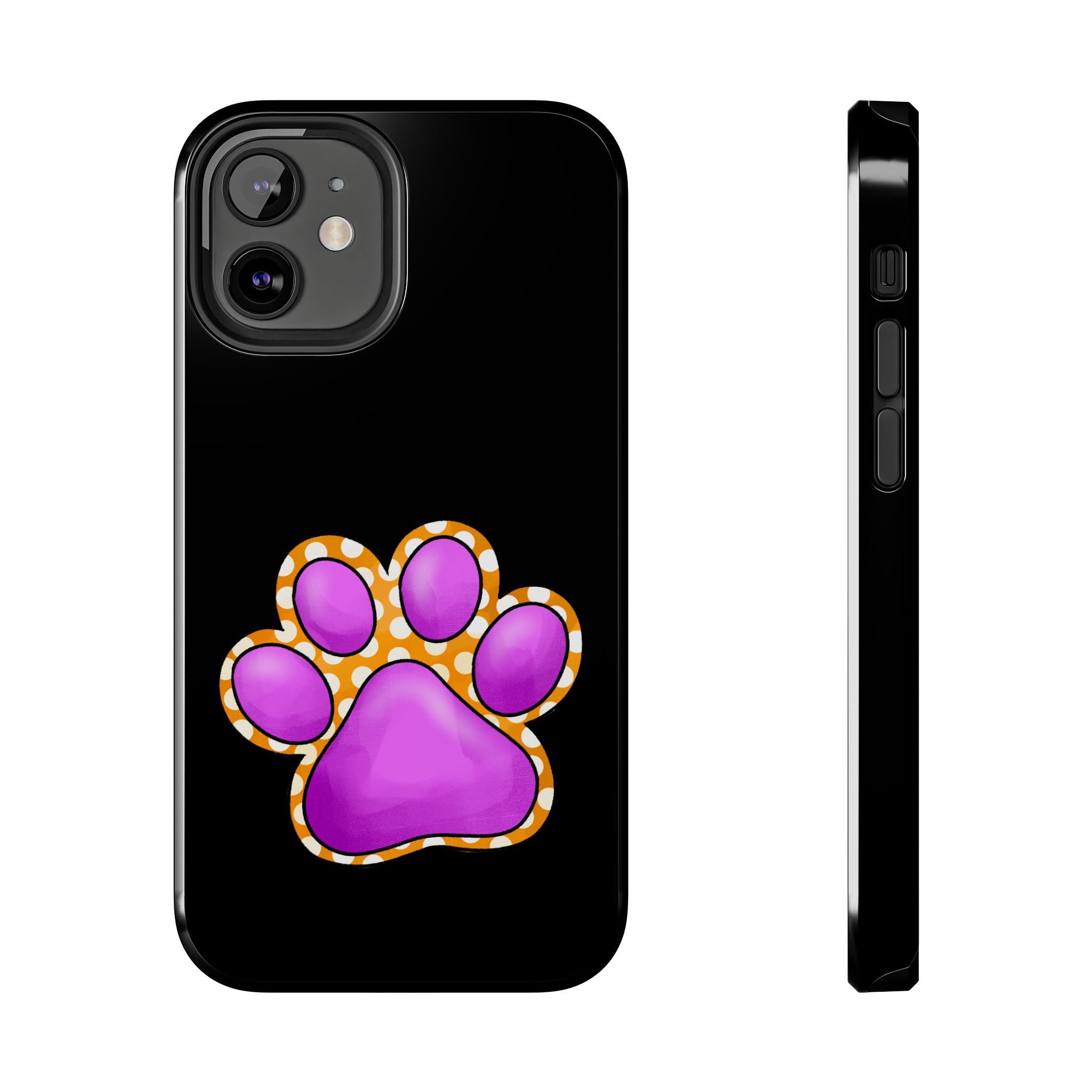 Purple Paw Print Phone Case | Cute Pet Paw iPhone Cover