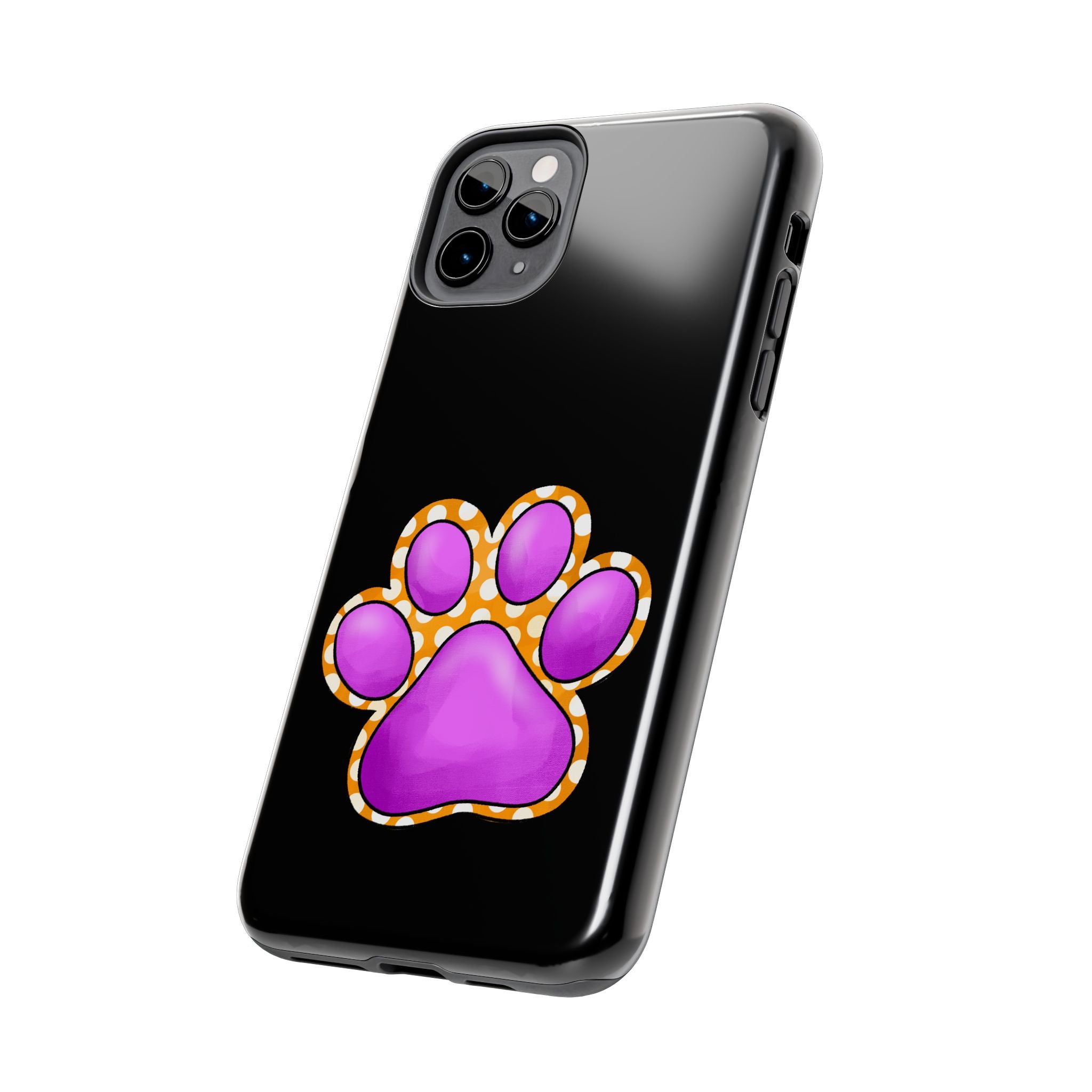 Purple Paw Print Phone Case | Cute Pet Paw iPhone Cover