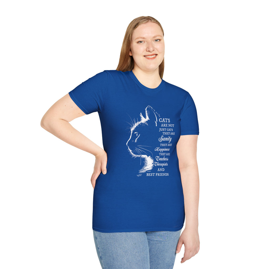 Cat Silhouette Quote T-Shirt | Cat Lovers Tee, Feline Friendship Design