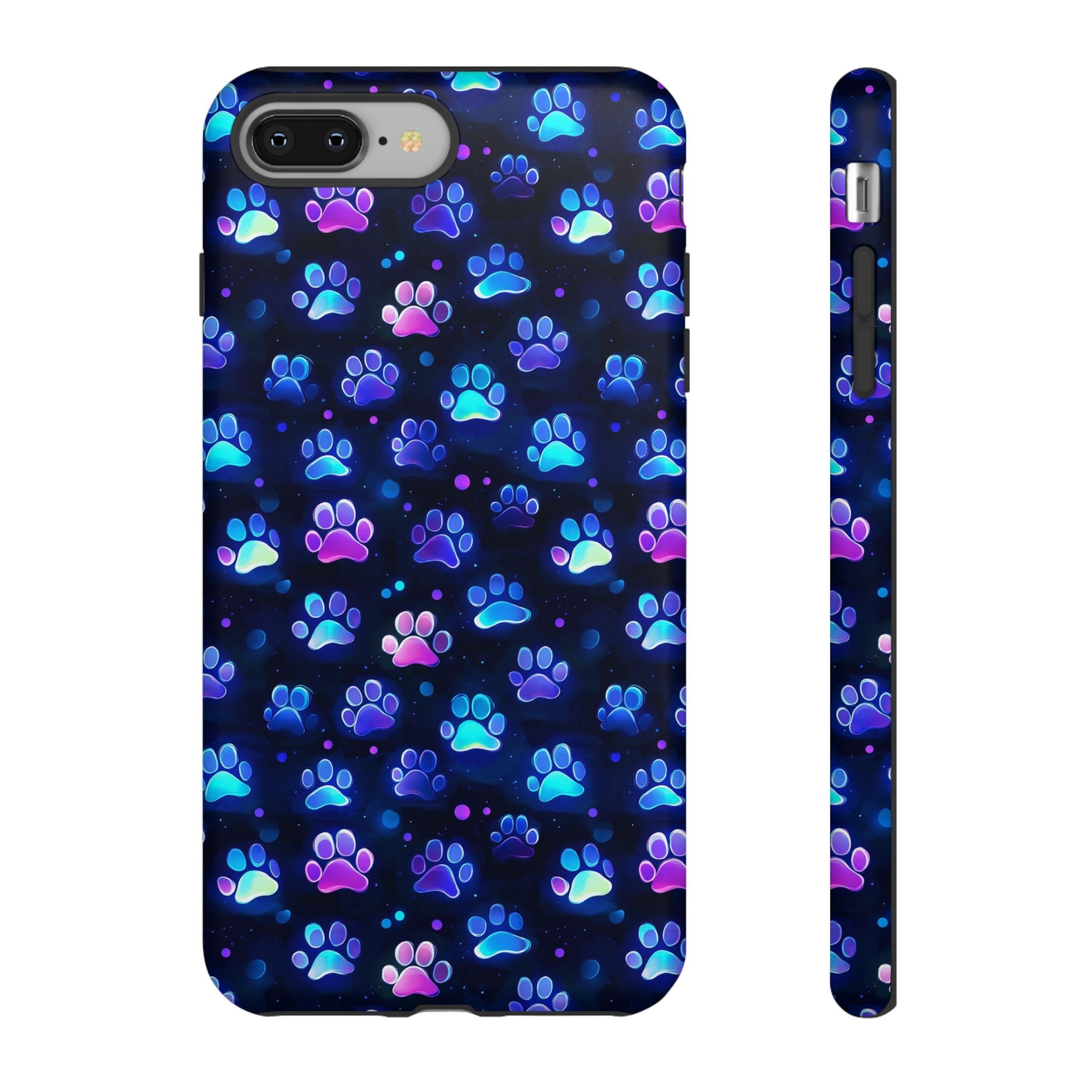 Neon Paw Print Phone Case | Tough Case