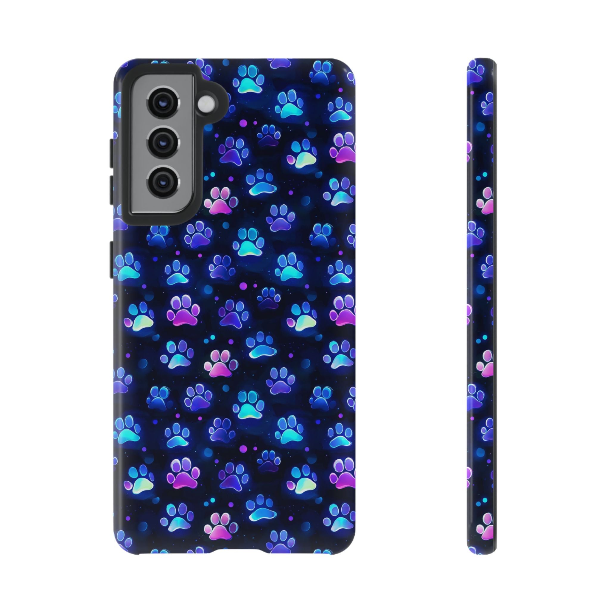 Neon Paw Print Phone Case | Tough Case