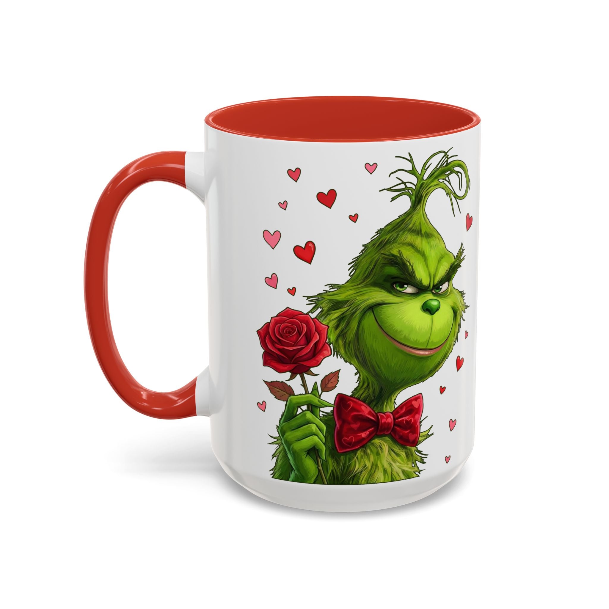 Grinch Holding Rose Mug | Accent Coffee Mug
