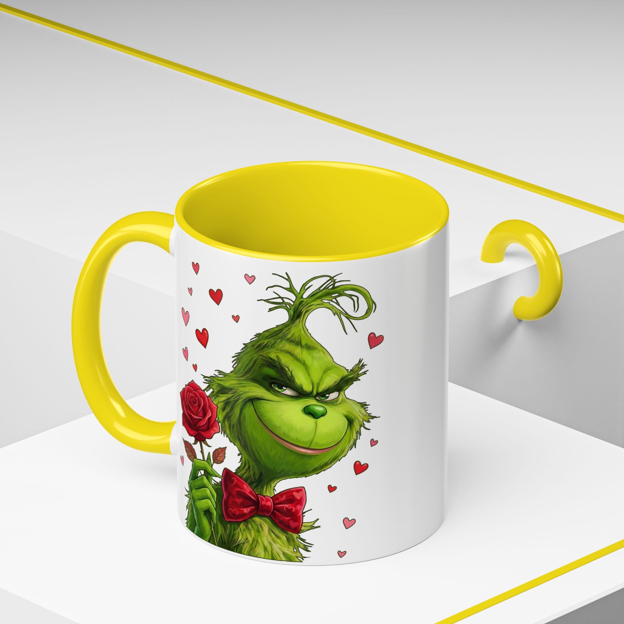 Grinch Holding Rose Mug | Accent Coffee Mug