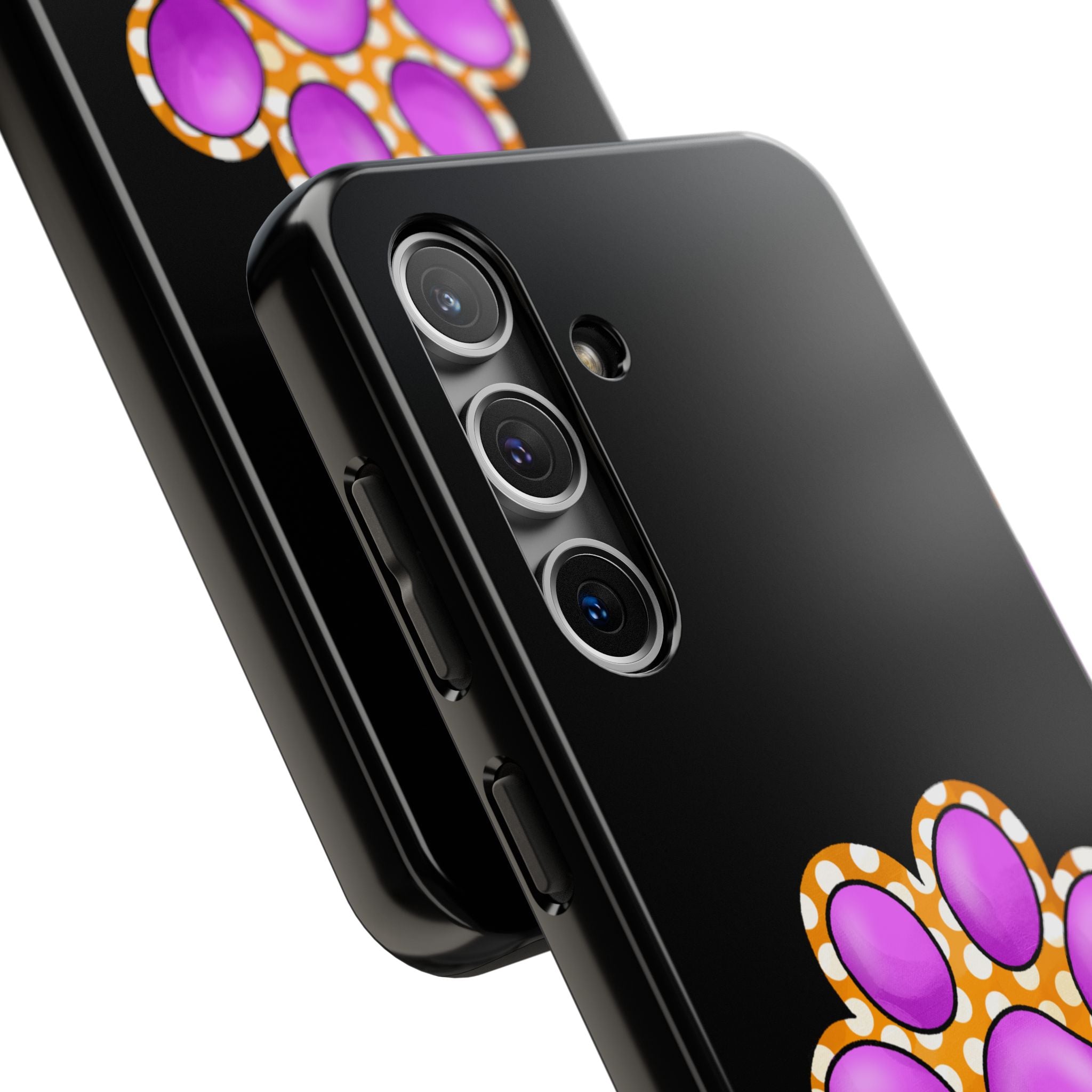 Purple Paw Print Phone Case | Cute Pet Paw iPhone Cover