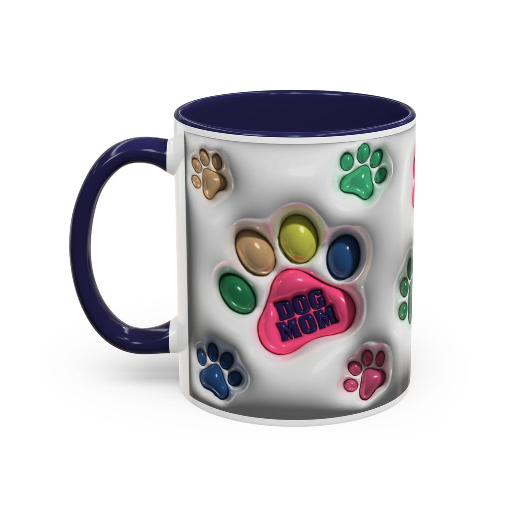 Colorful Paw Print Dog Mom Mug | Accent Coffee Mug