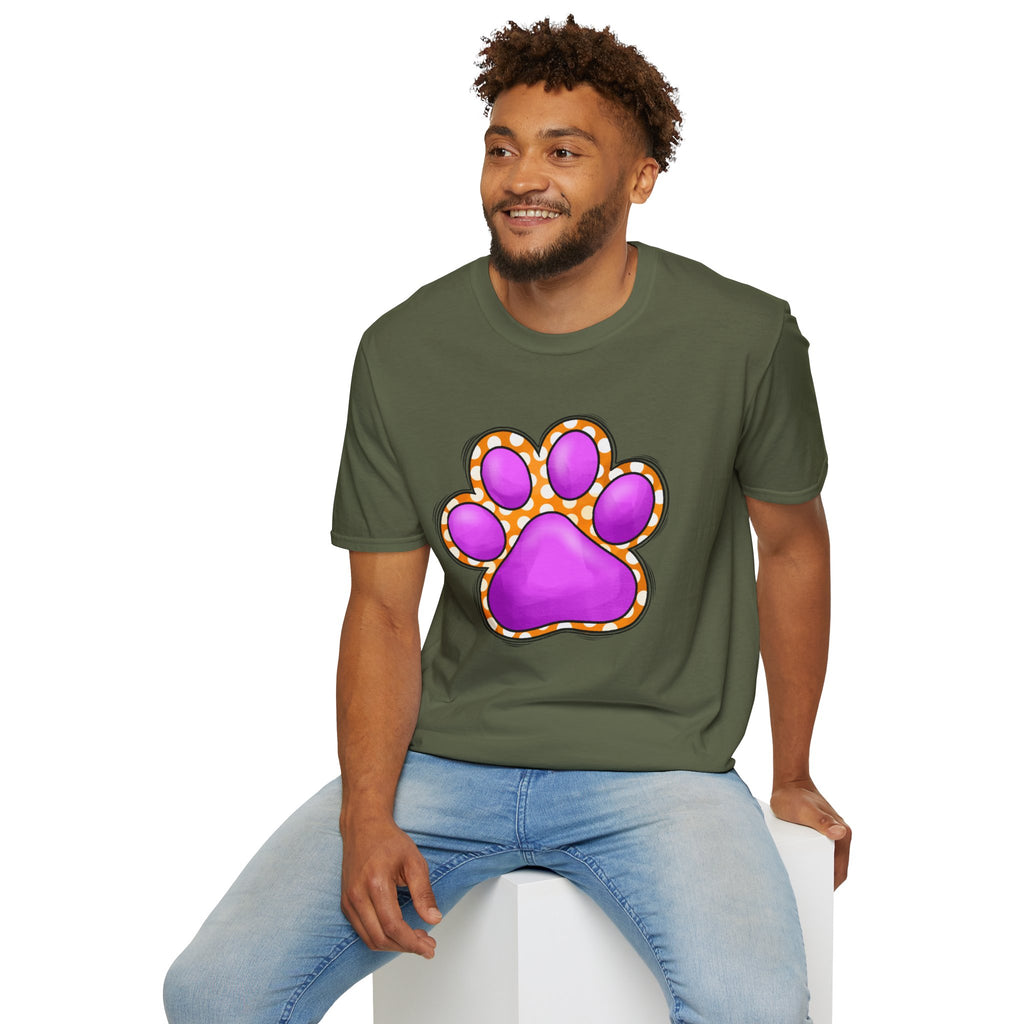 Pink Paw Print T-Shirt | Cute Animal Paw Graphic Tee