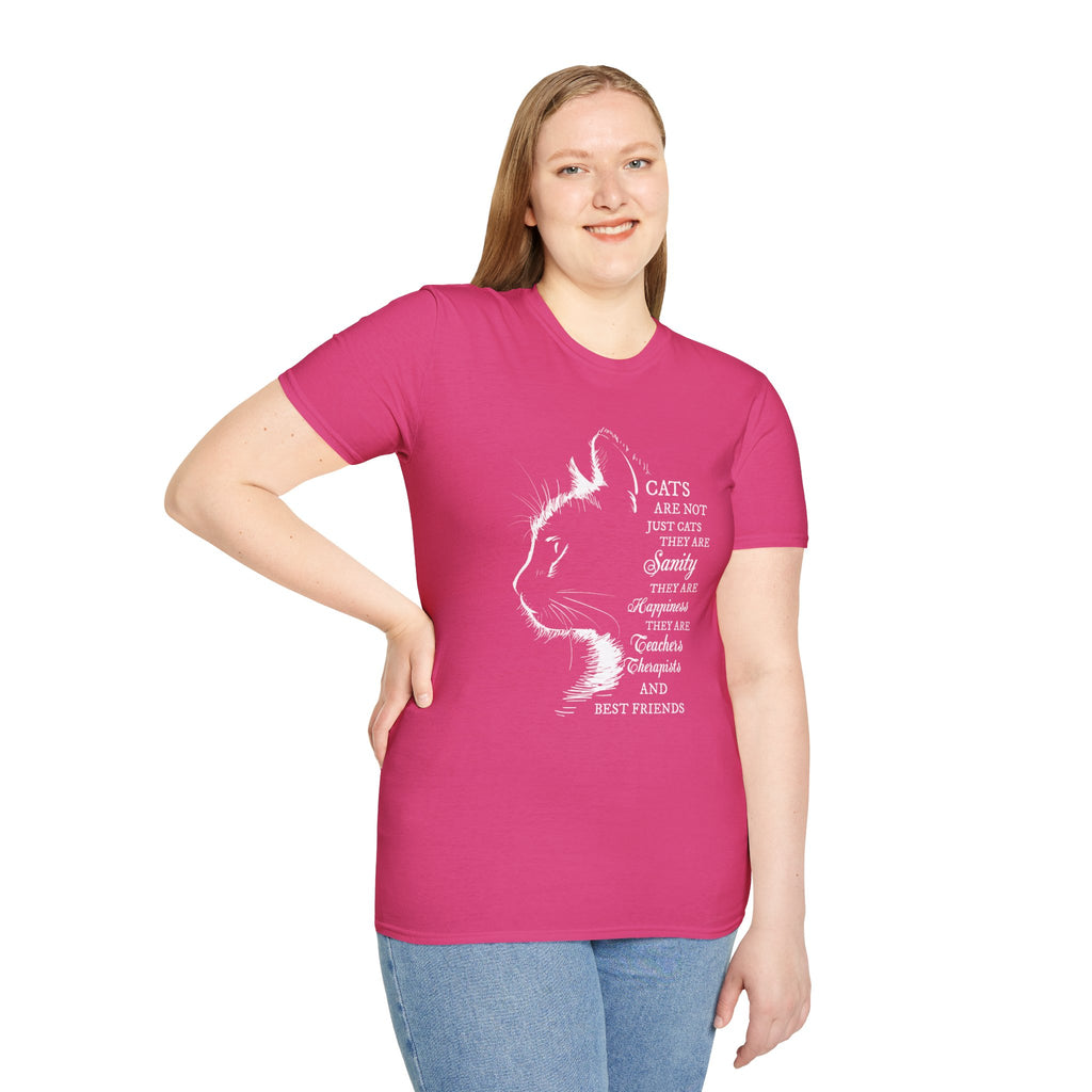 Cat Silhouette Quote T-Shirt | Cat Lovers Tee, Feline Friendship Design