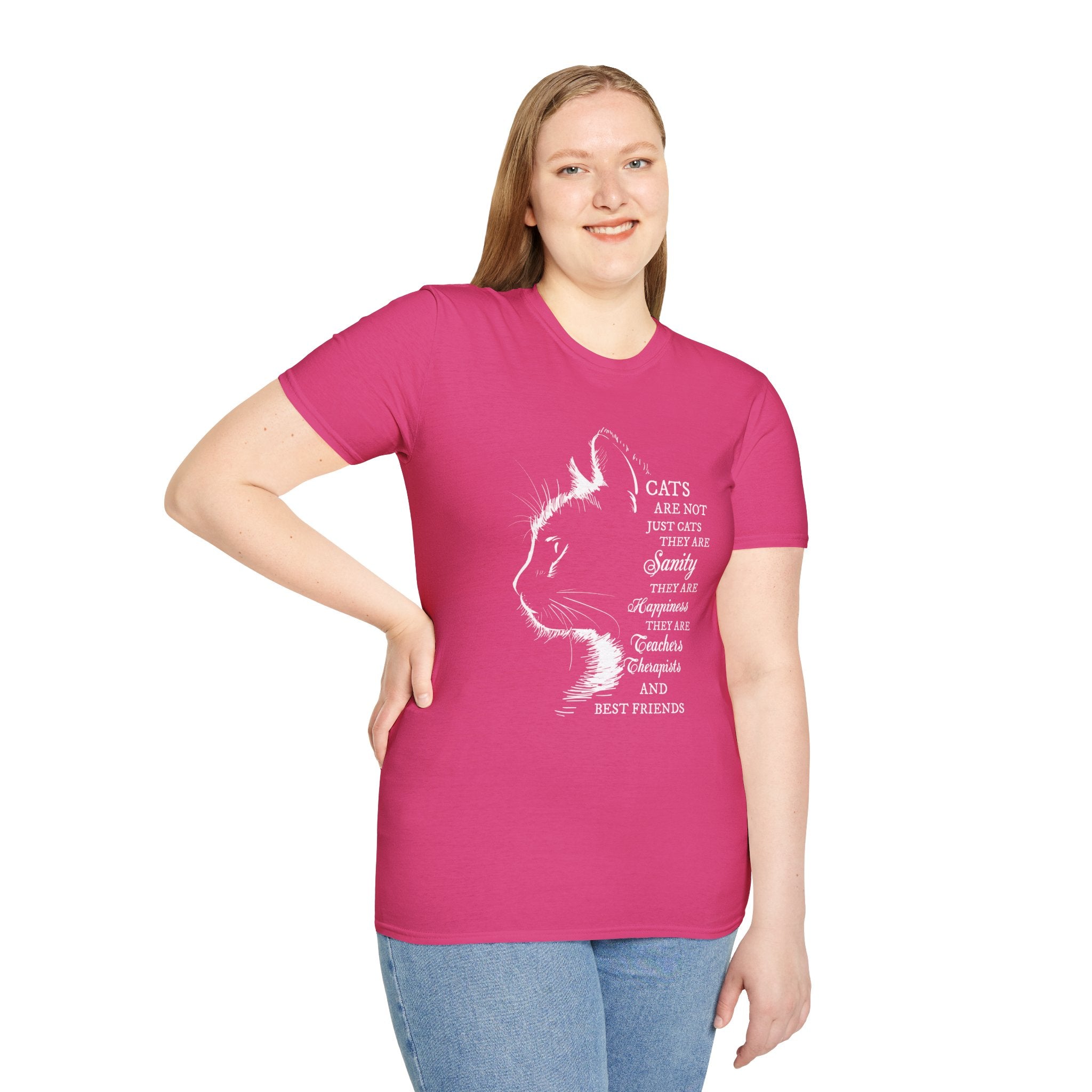 Cat Silhouette Quote T-Shirt | Cat Lovers Tee, Feline Friendship Design