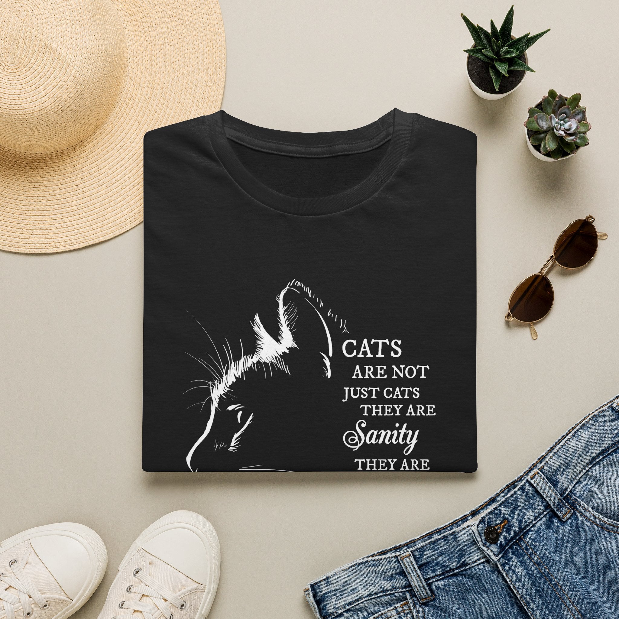 Cat Silhouette Quote T-Shirt | Cat Lovers Tee, Feline Friendship Design