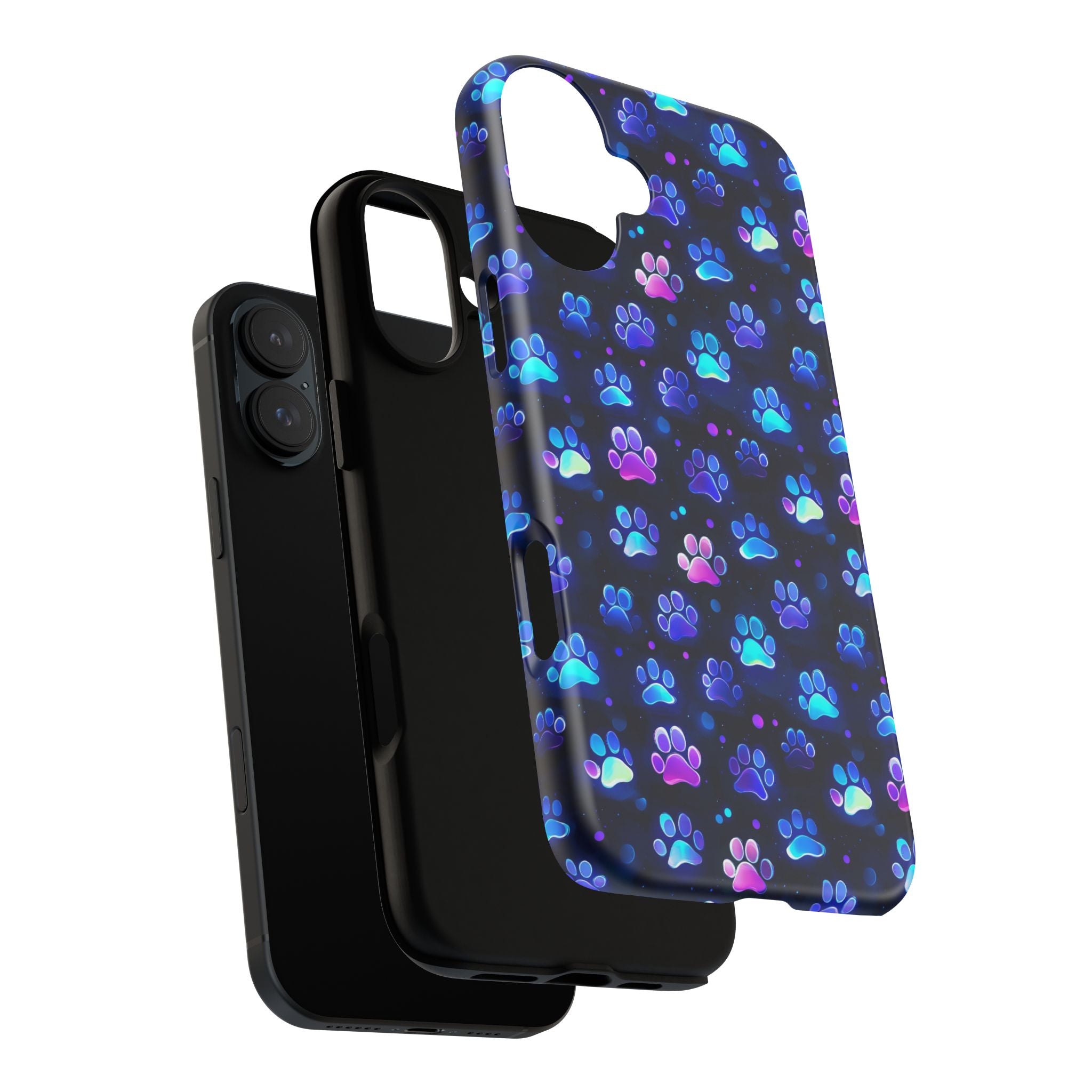 Neon Paw Print Phone Case | Tough Case