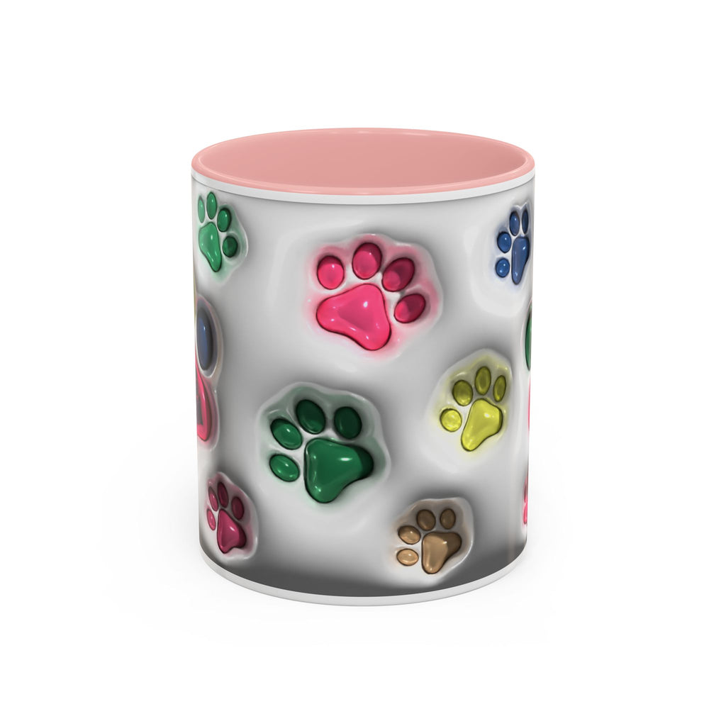 Colorful Paw Print Dog Mom Mug | Accent Coffee Mug
