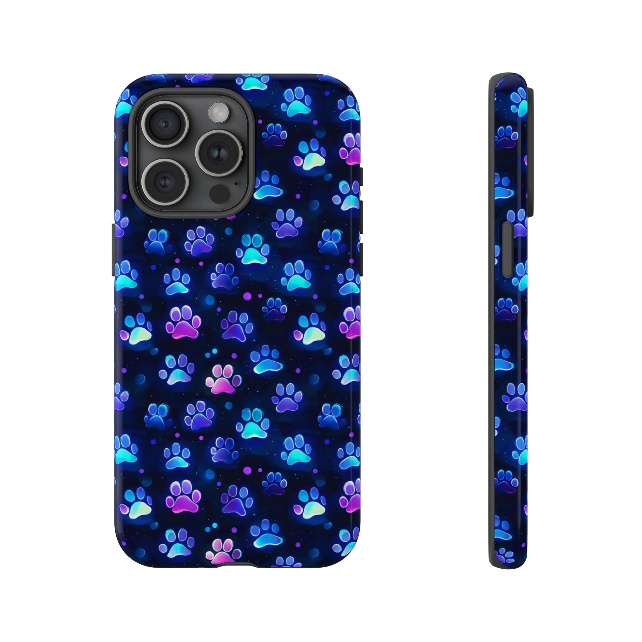 Neon Paw Print Phone Case | Tough Case
