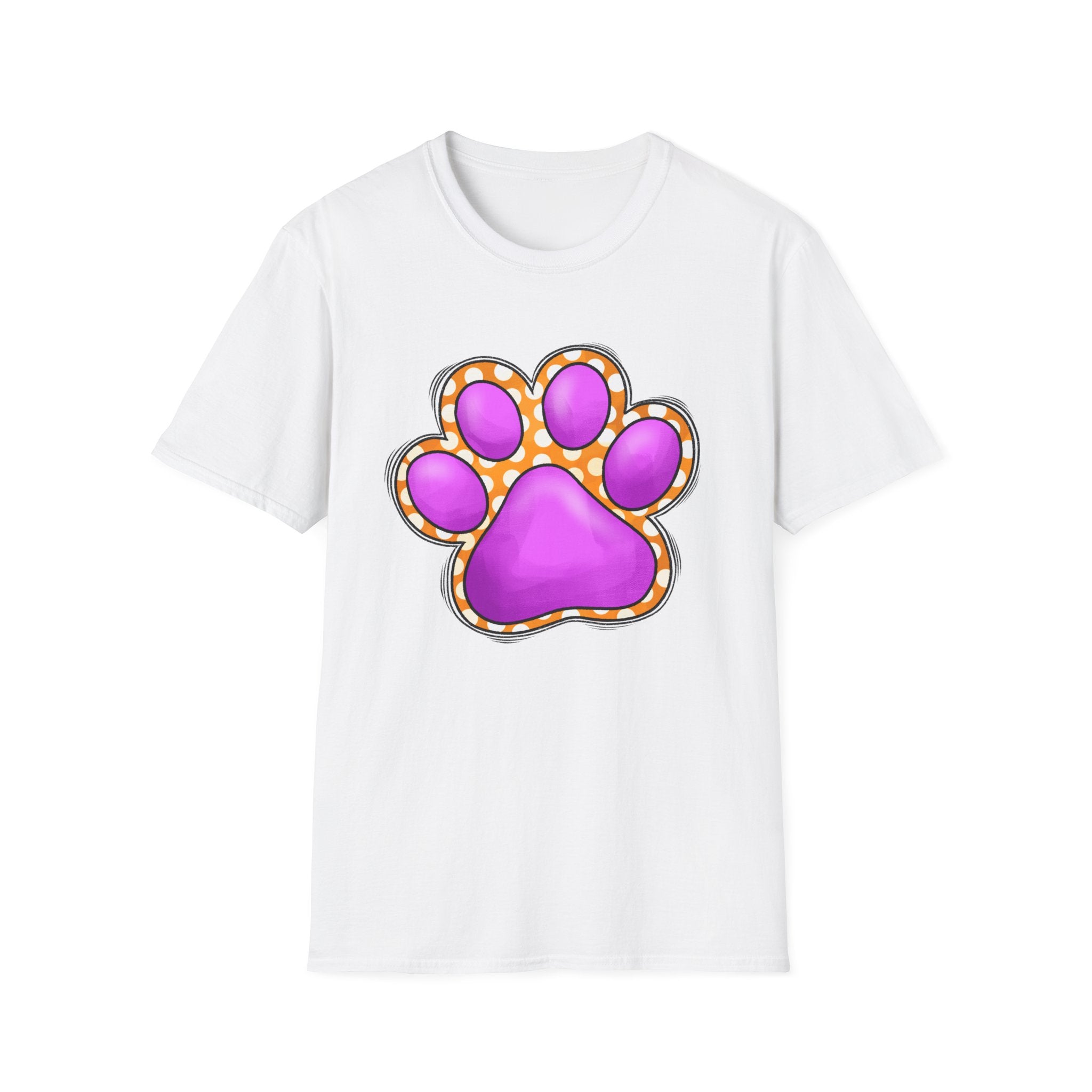 Pink Paw Print T-Shirt | Cute Animal Paw Graphic Tee