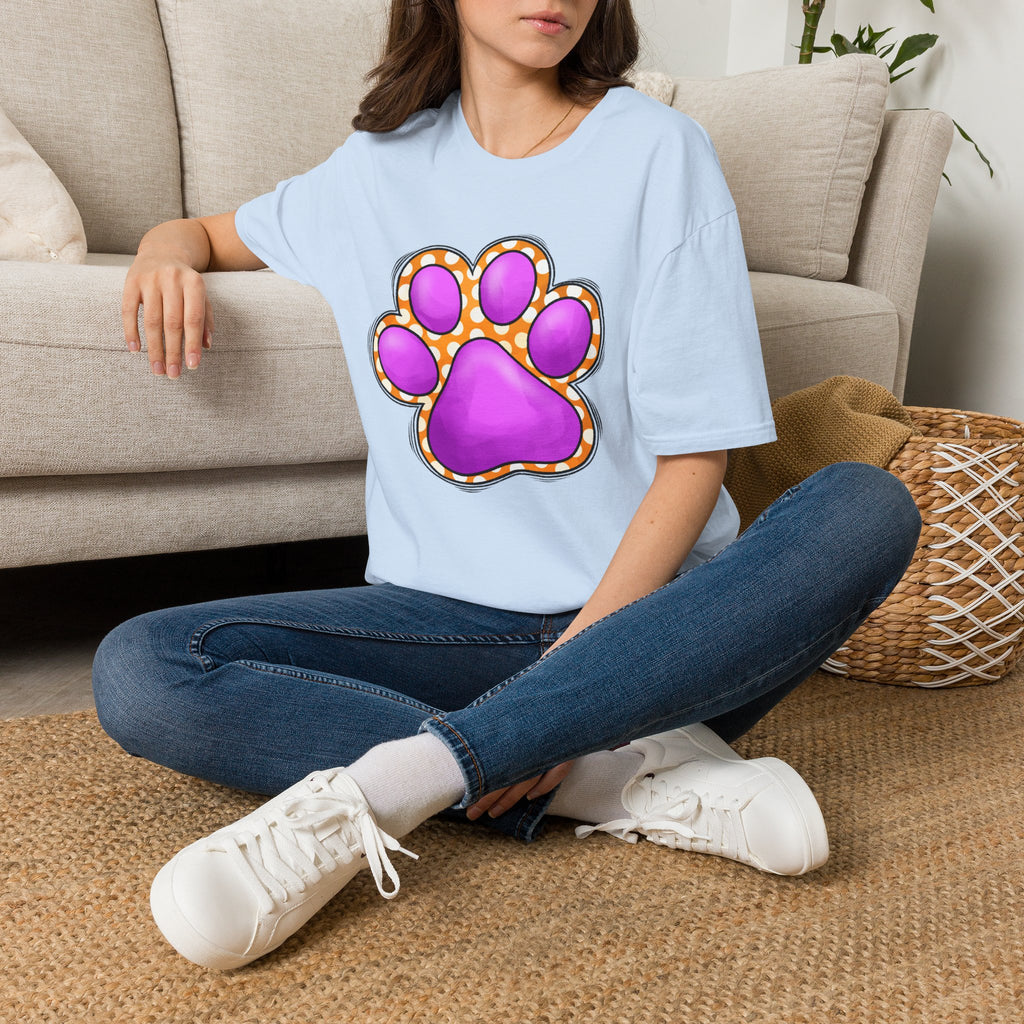 Pink Paw Print T-Shirt | Cute Animal Paw Graphic Tee
