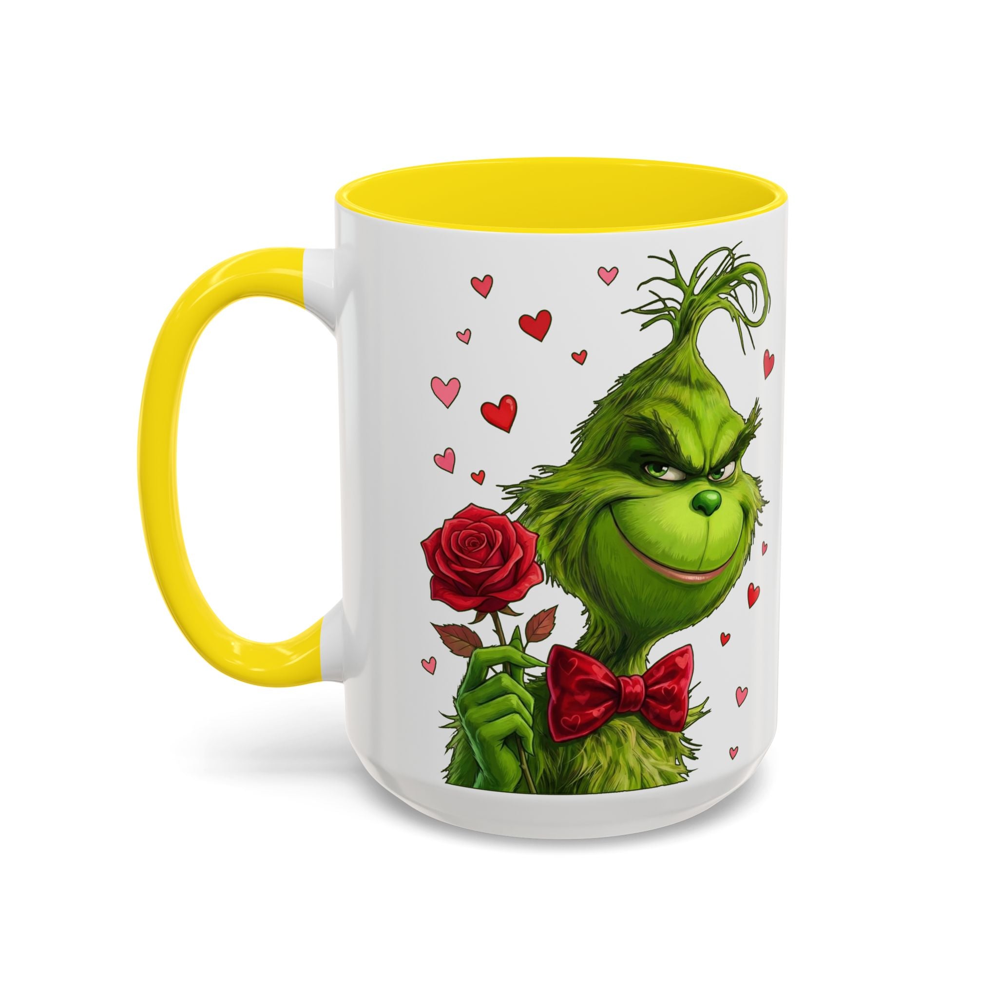 Grinch Holding Rose Mug | Accent Coffee Mug