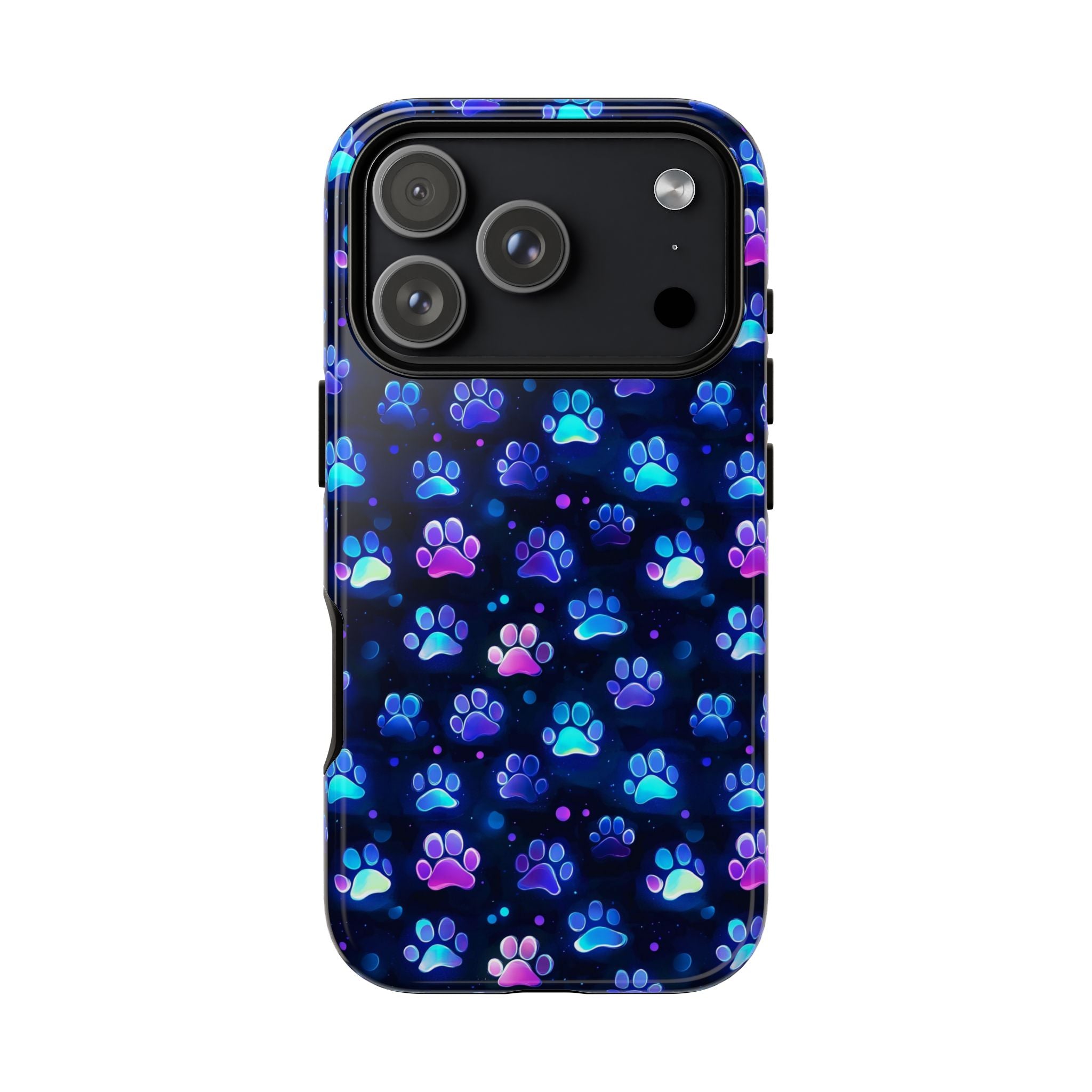 Neon Paw Print Phone Case | Tough Case