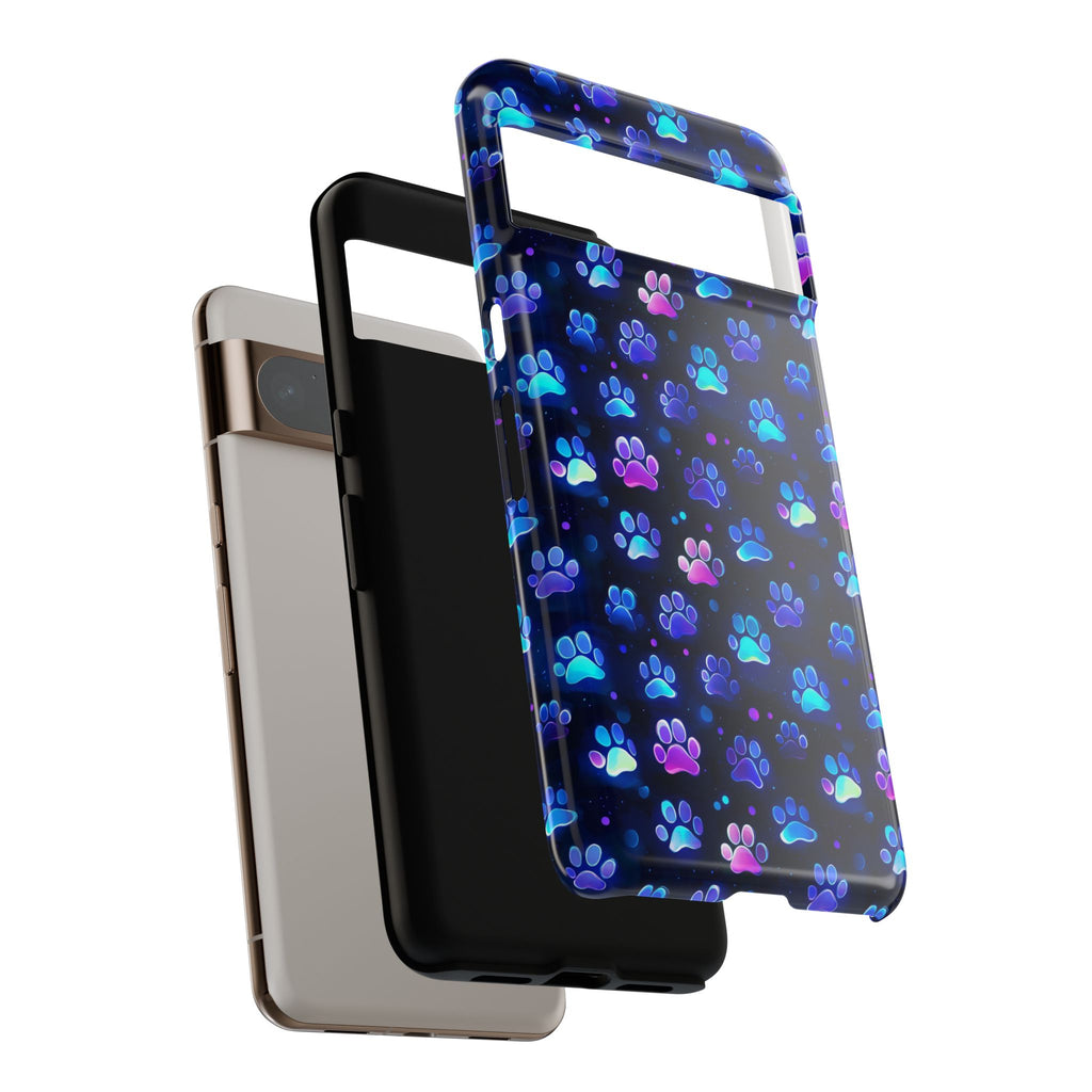 Neon Paw Print Phone Case | Tough Case
