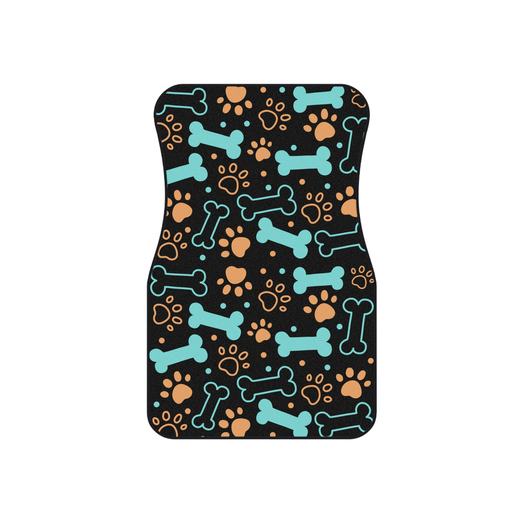 Dog Bones and Paw Print Car Mats | Front Floor Mats