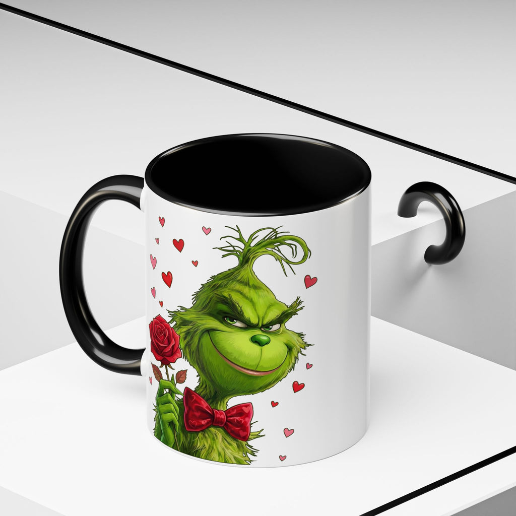 Grinch Holding Rose Mug | Accent Coffee Mug