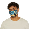 Starry Night Cat face mask | Van Gogh inspired night sky silhouette