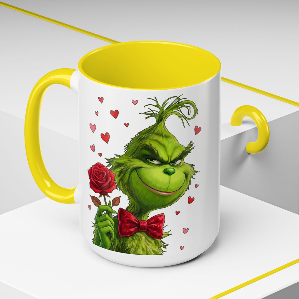 Grinch Holding Rose Mug | Accent Coffee Mug