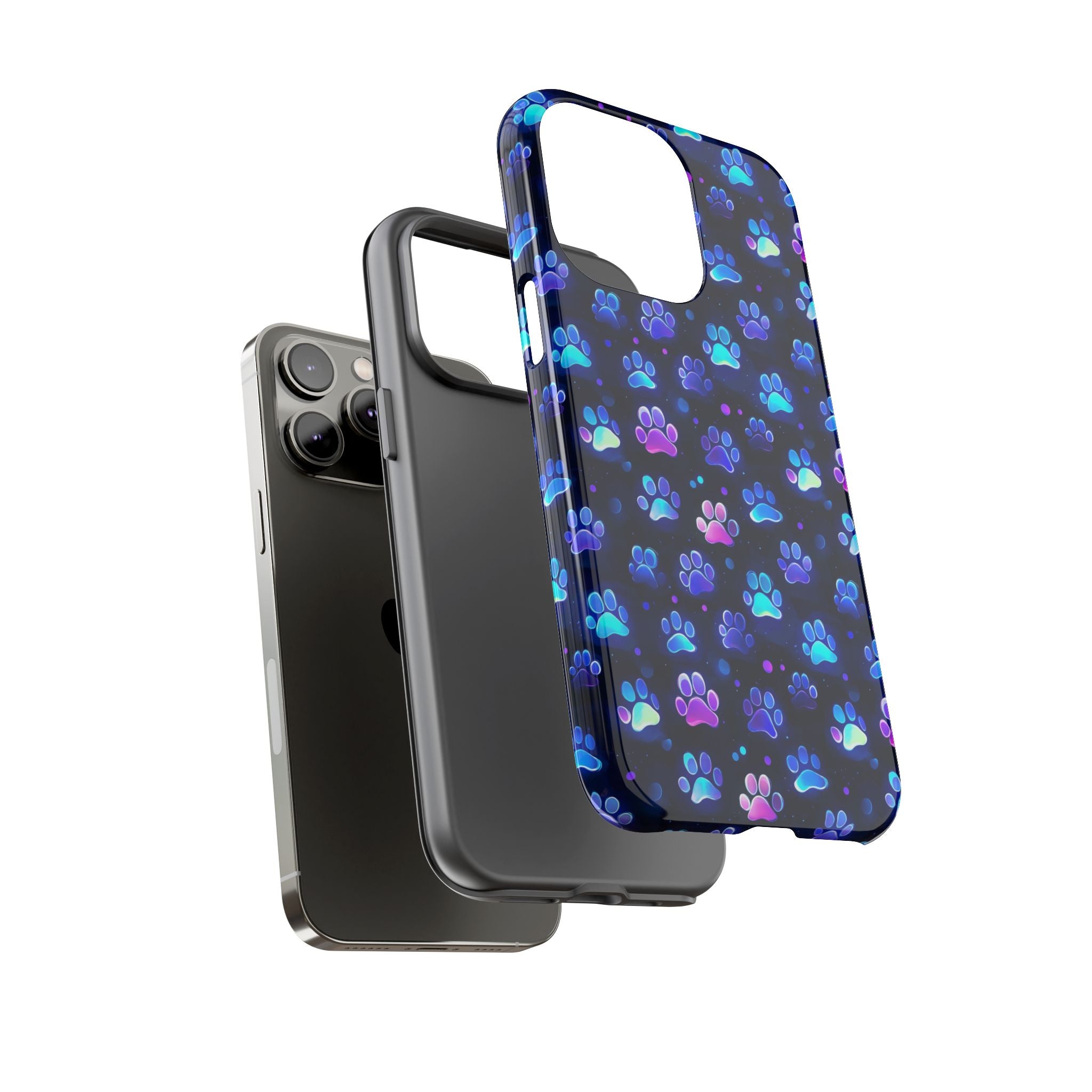 Neon Paw Print Phone Case | Tough Case