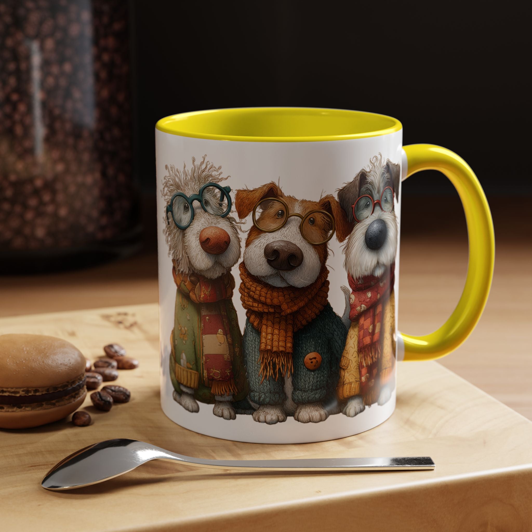 Three Cozy Dogs Mug | Accent Coffee Mug