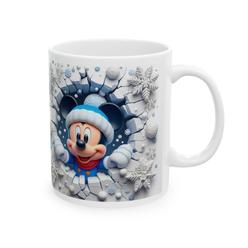 Snowflake Mouse Holiday Mug | Winter Mickee-Inspired Ceramic Mug