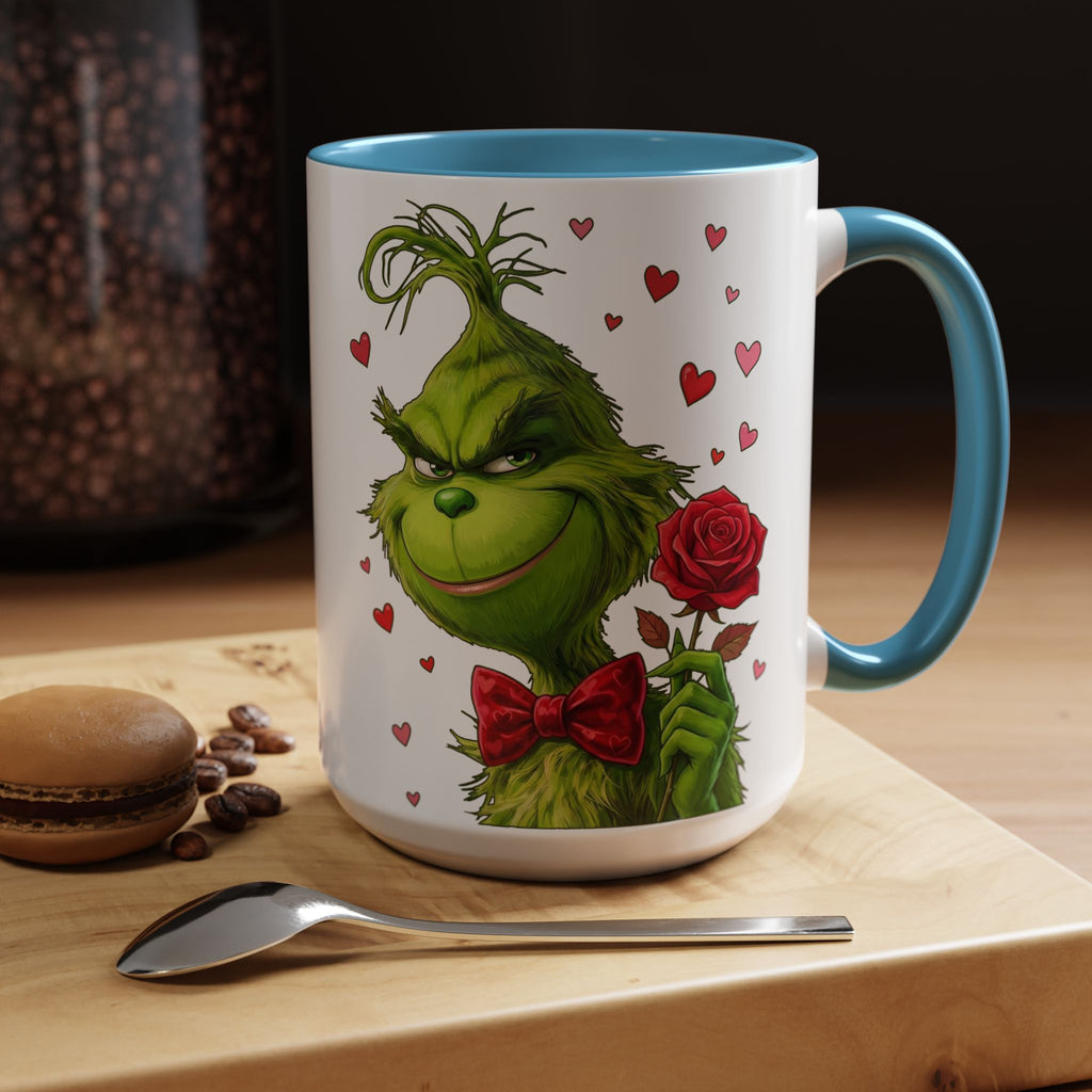 Grinch Holding Rose Mug | Accent Coffee Mug