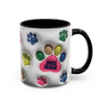 Colorful Paw Print Dog Mom Mug | Accent Coffee Mug