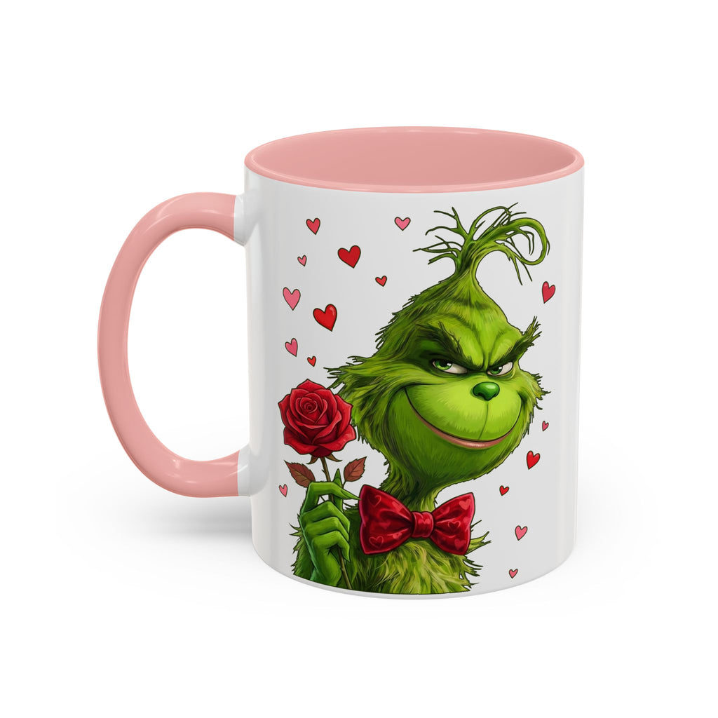 Grinch Holding Rose Mug | Accent Coffee Mug