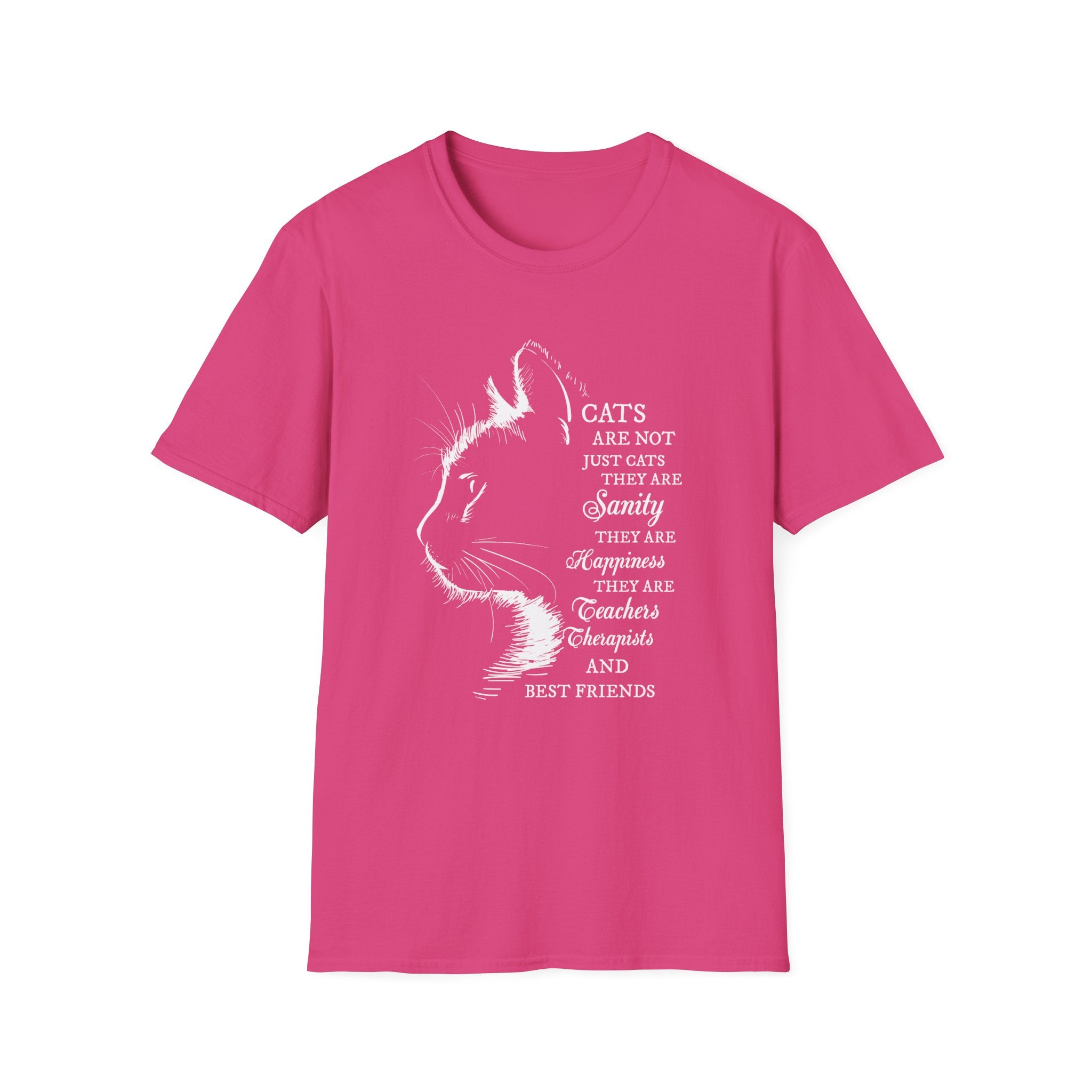 Cat Silhouette Quote T-Shirt | Cat Lovers Tee, Feline Friendship Design