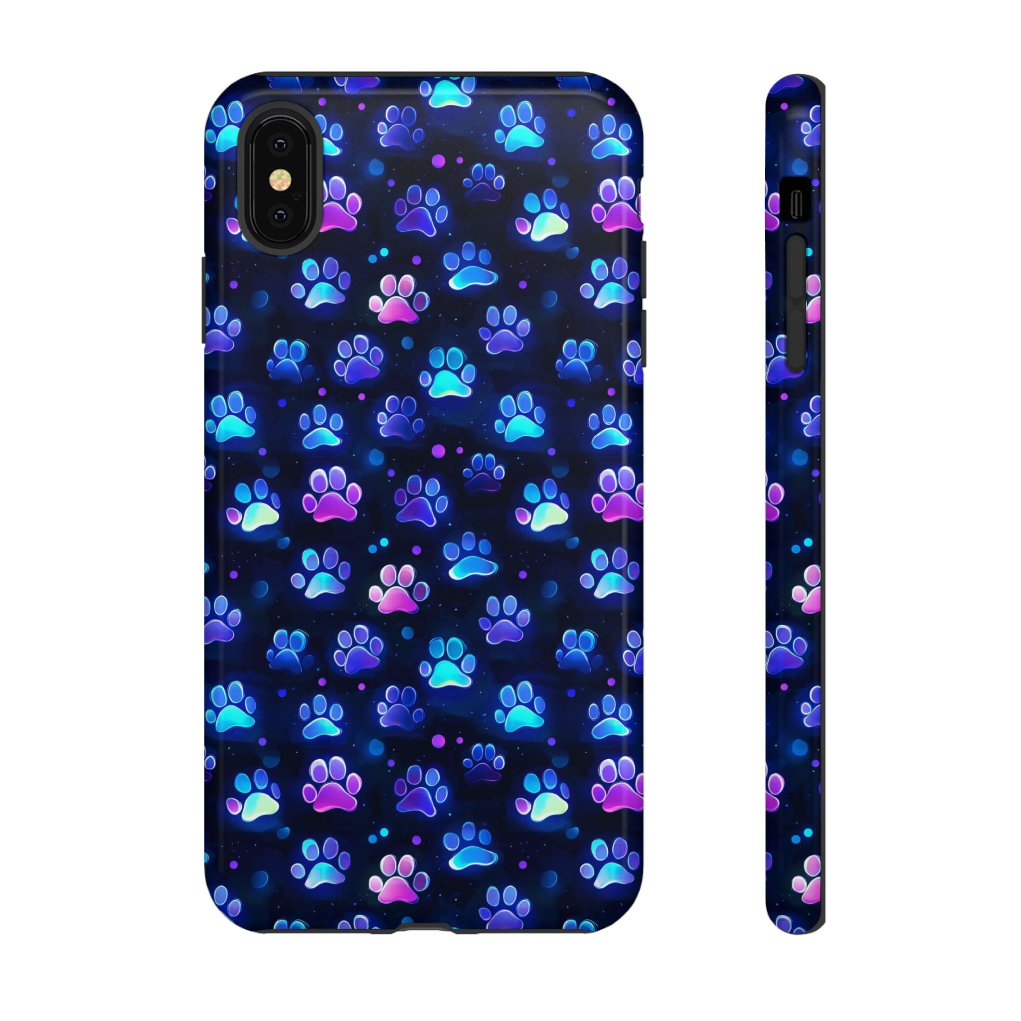 Neon Paw Print Phone Case | Tough Case