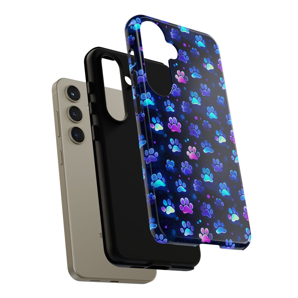 Neon Paw Print Phone Case | Tough Case