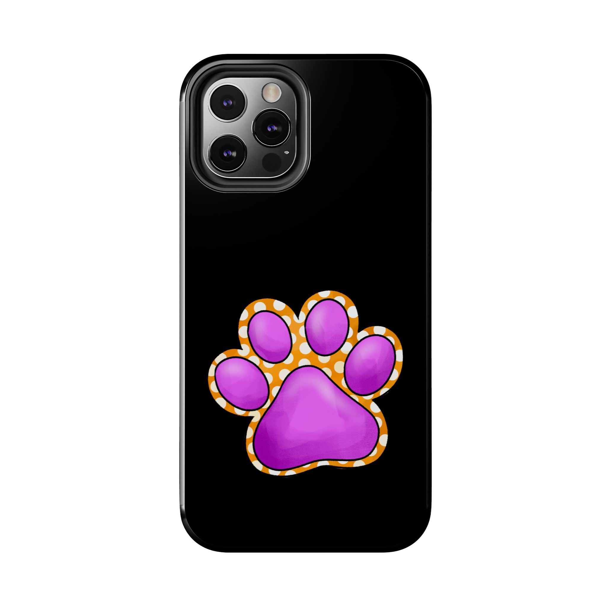 Purple Paw Print Phone Case | Cute Pet Paw iPhone Cover