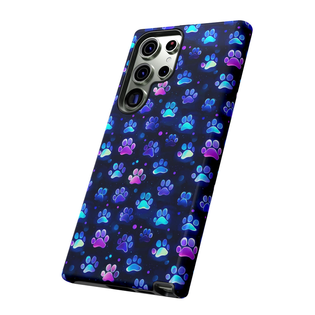 Neon Paw Print Phone Case | Tough Case