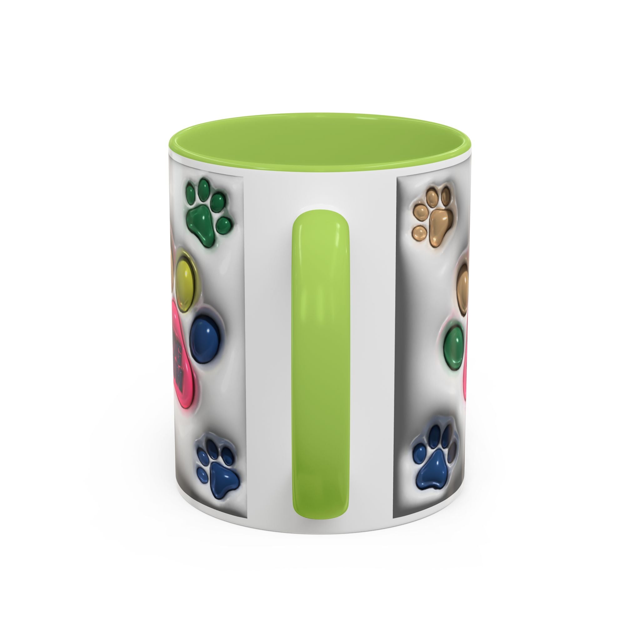 Colorful Paw Print Dog Mom Mug | Accent Coffee Mug