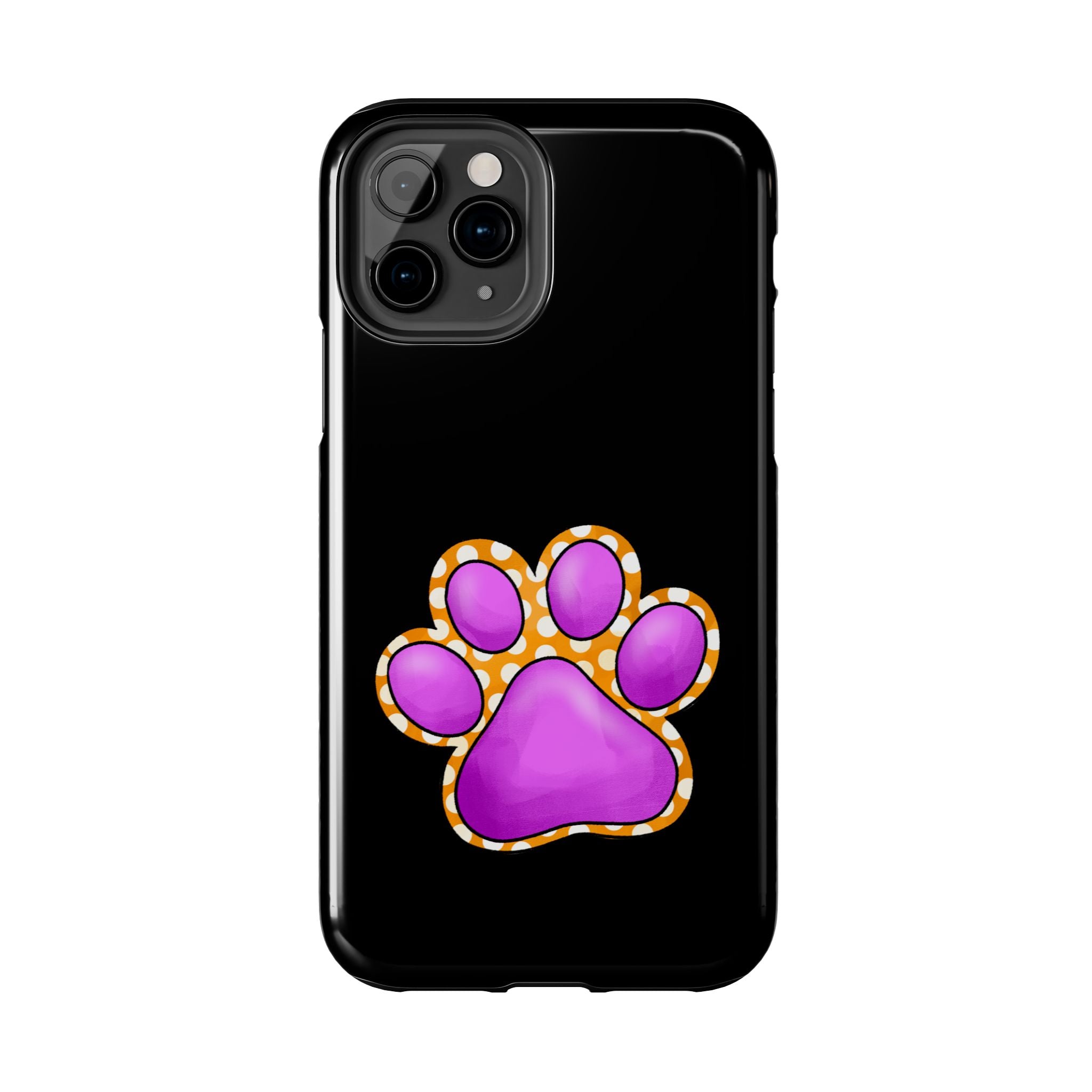 Purple Paw Print Phone Case | Cute Pet Paw iPhone Cover