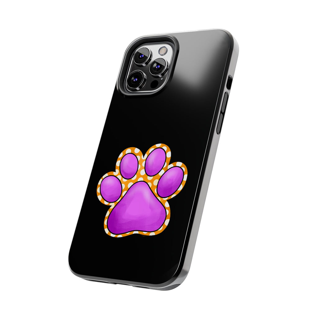 Purple Paw Print Phone Case | Cute Pet Paw iPhone Cover