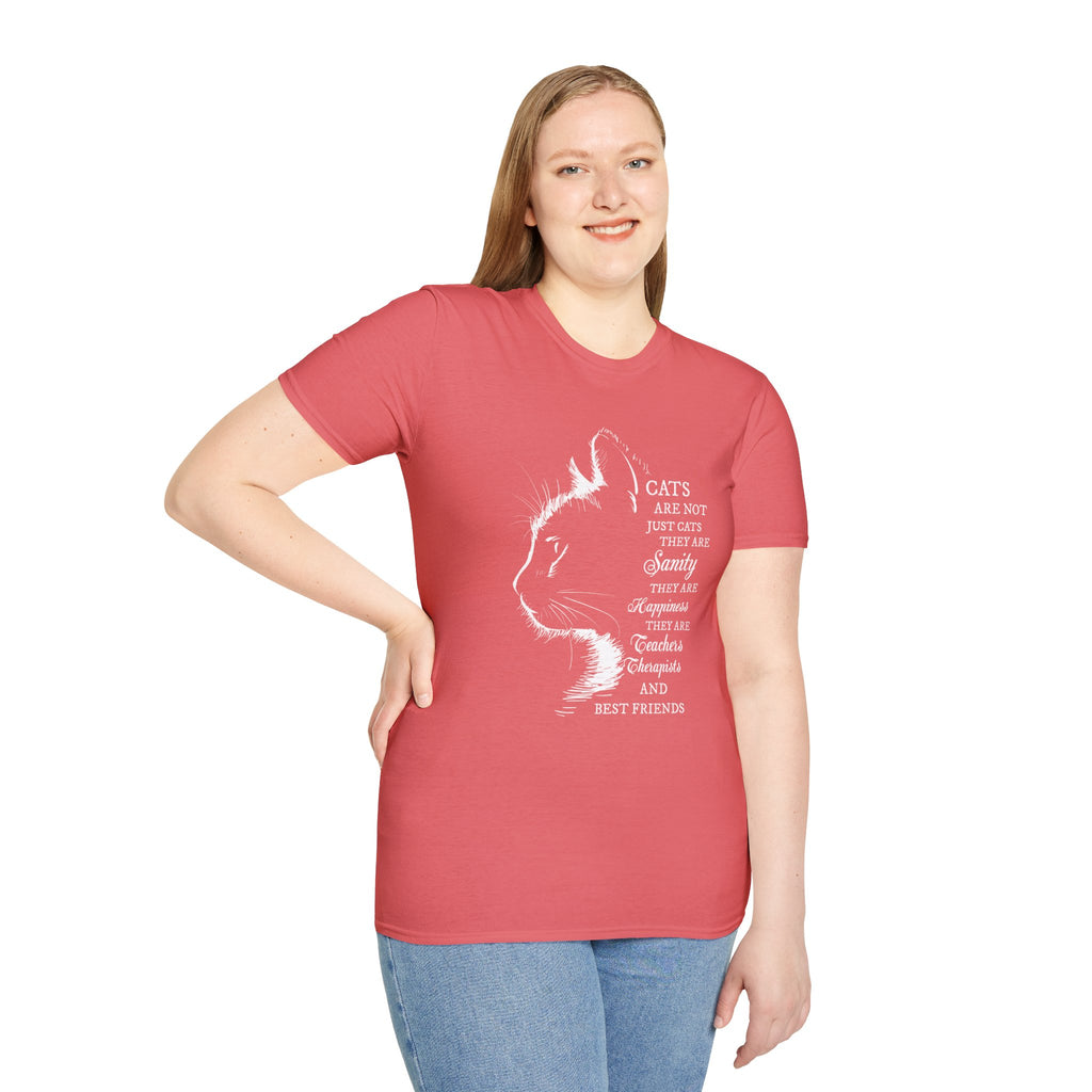 Cat Silhouette Quote T-Shirt | Cat Lovers Tee, Feline Friendship Design