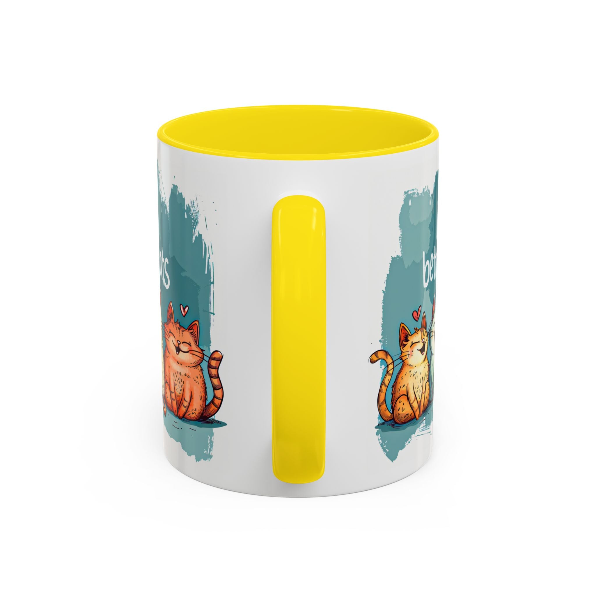 Life Is Better With Cats Coffee Mug | Accent Two-Tone Mug