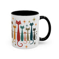 Retro Mid-Century Cats 1950s 1960s Accent Coffee Mug | 11oz 15oz