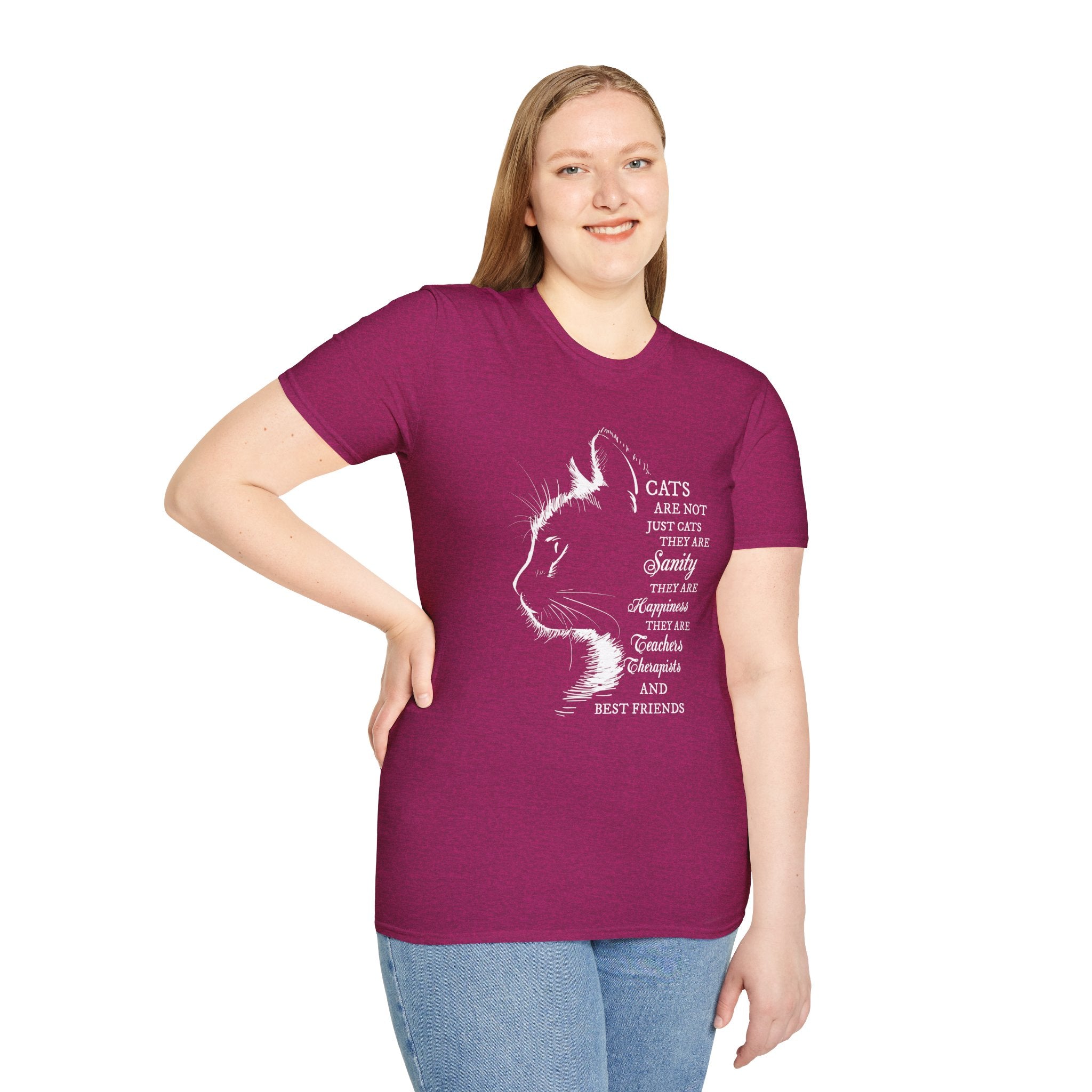 Cat Silhouette Quote T-Shirt | Cat Lovers Tee, Feline Friendship Design