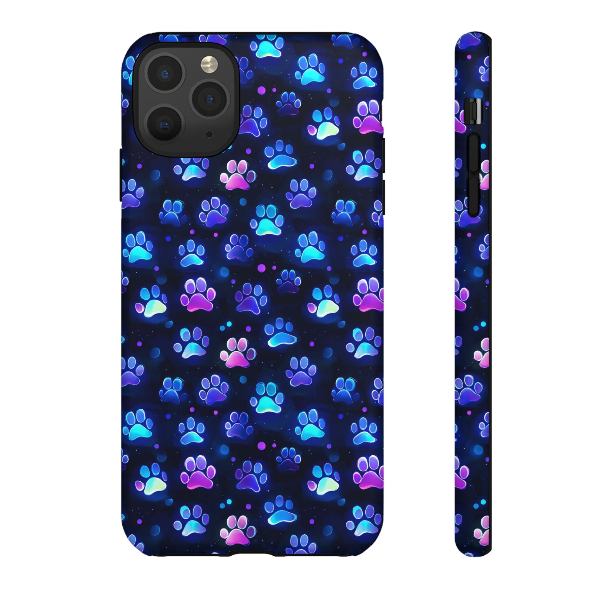 Neon Paw Print Phone Case | Tough Case