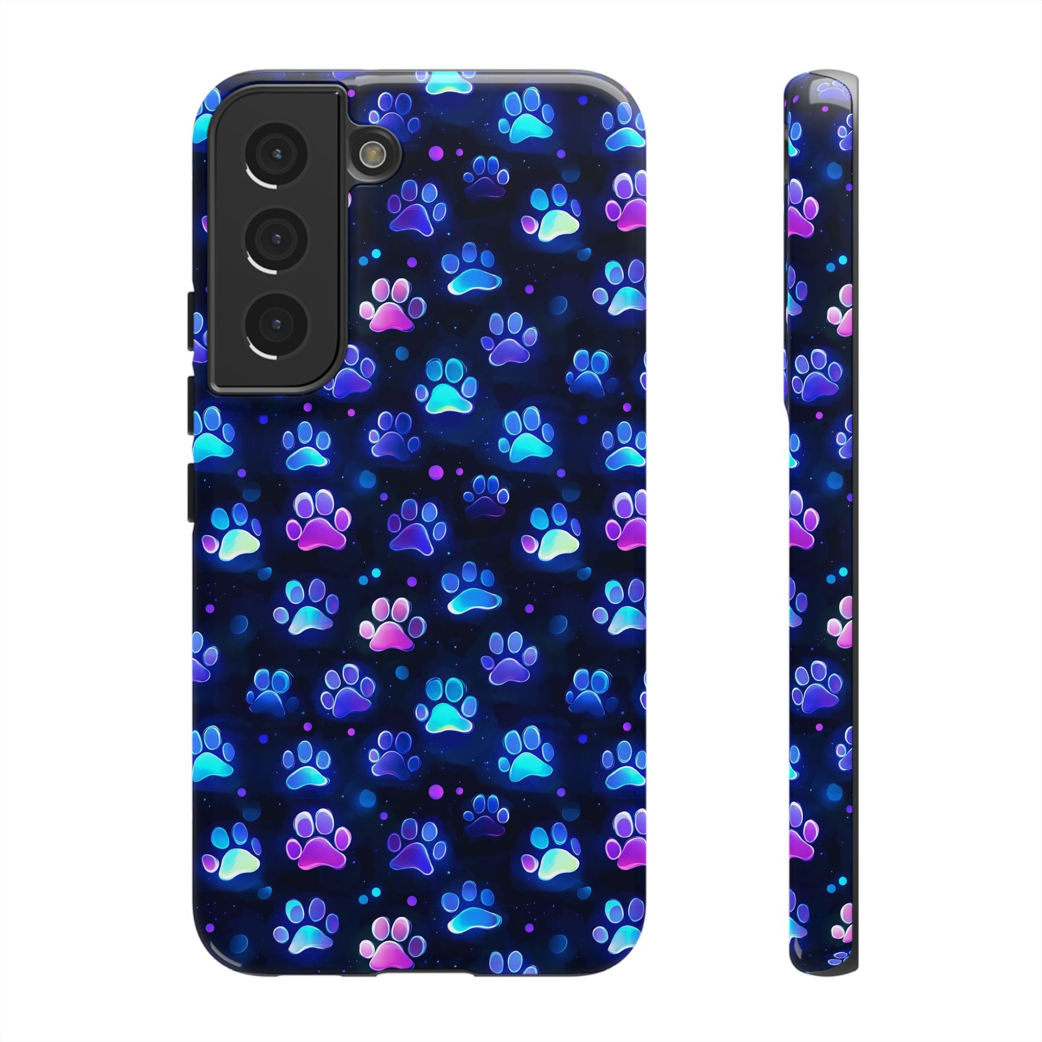 Neon Paw Print Phone Case | Tough Case