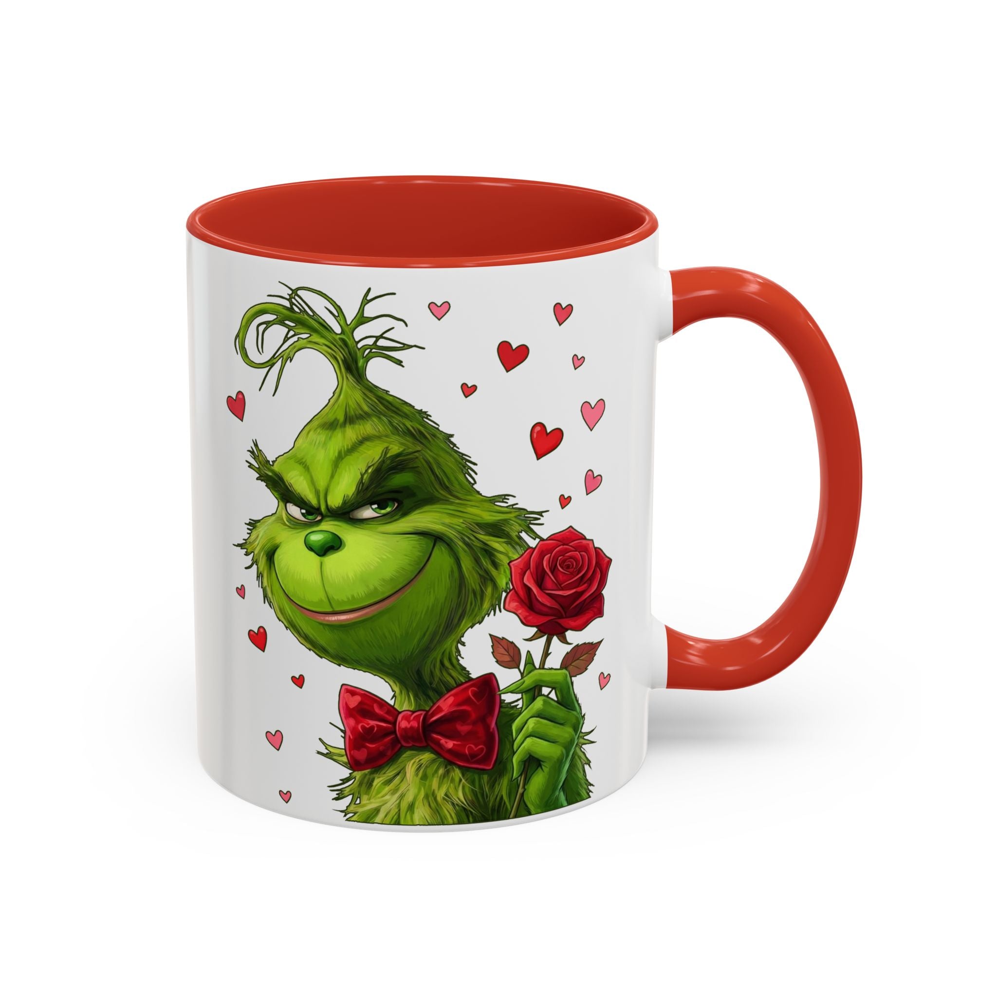 Grinch Holding Rose Mug | Accent Coffee Mug